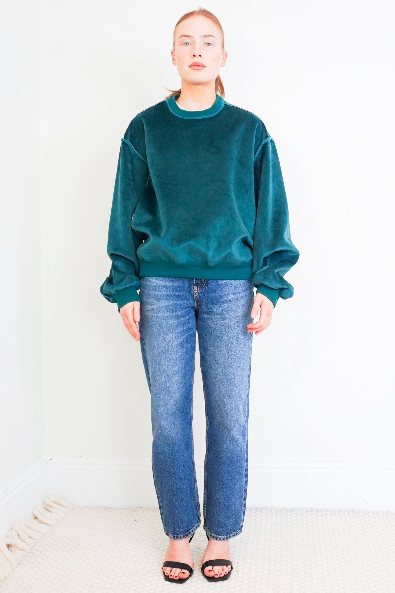 JW Anderson Deep Teal Bonded Sweatshirt RRP £560 | Authentic Preloved - Reloved Again