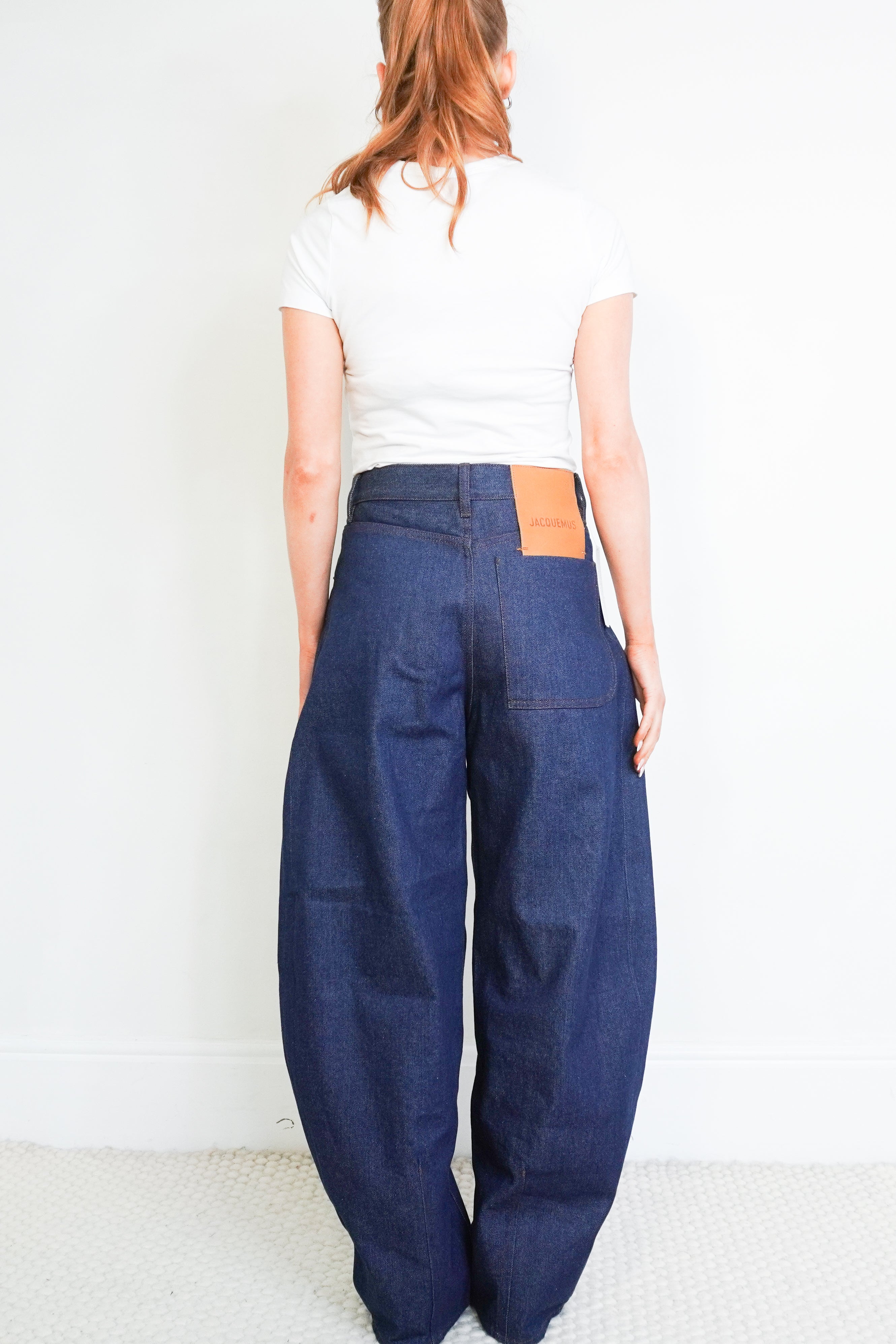 Jacquemus Dark Blue Les Sculptures Jeans back photo chelsea london