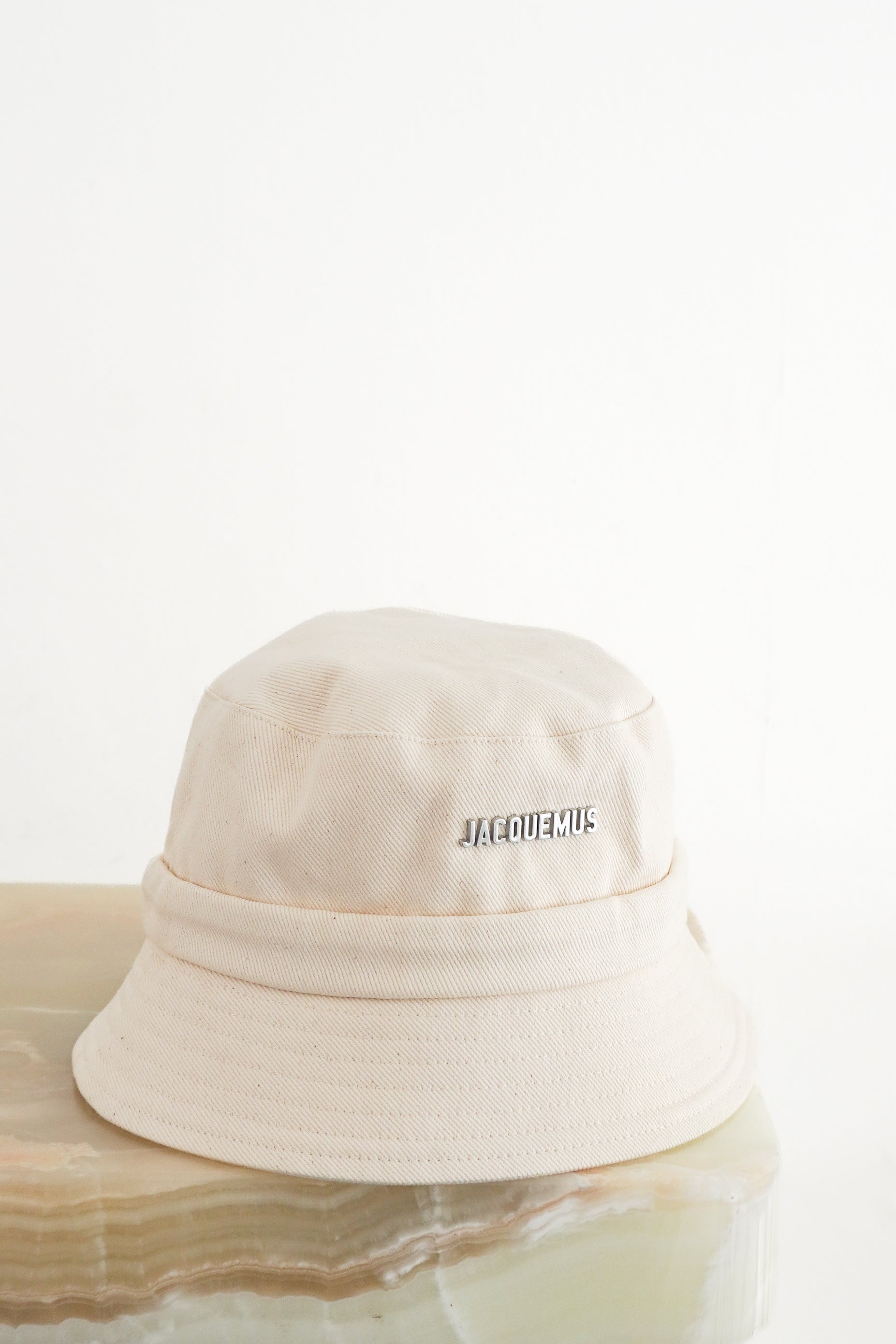 Jacquemus The Gadjo Bucket Hat in Off-White front photo chelsea london