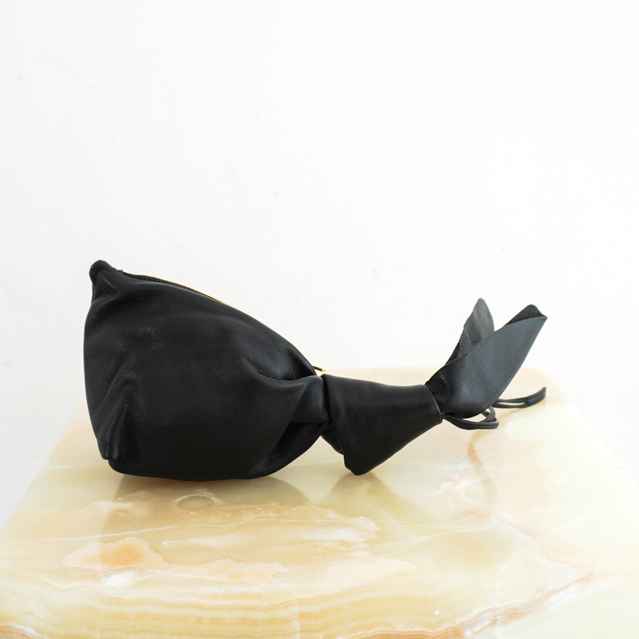 Jil Sander Black Knot Evening Pouch RRP £1350 | Authentic Preloved - Reloved Again