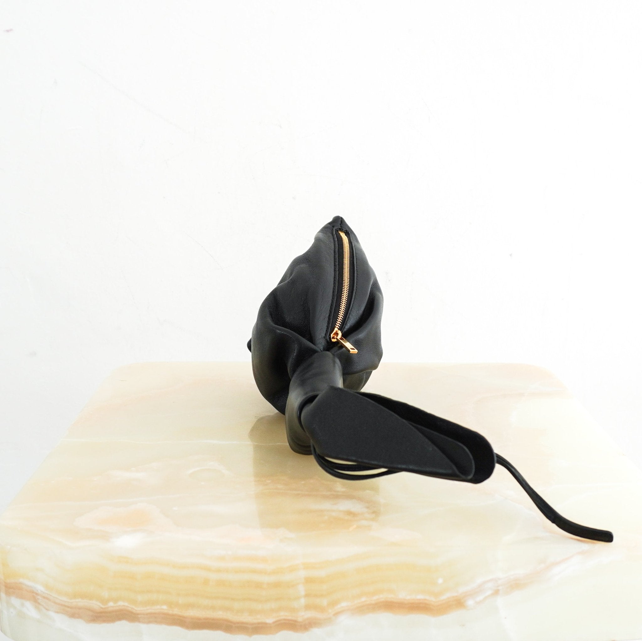 Jil Sander Black Knot Evening Pouch RRP £1350 | Authentic Preloved - Reloved Again