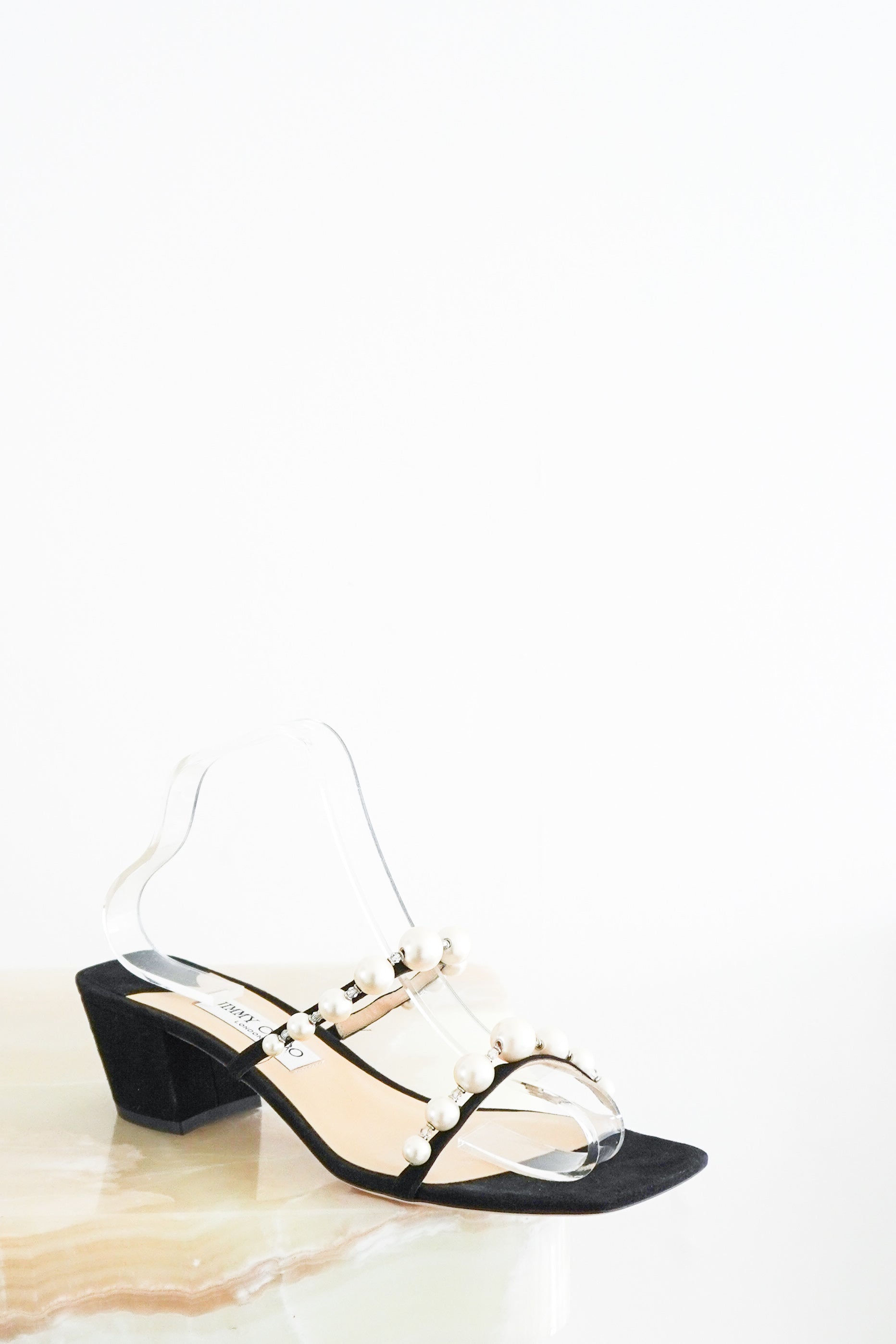 Jimmy-Choo-Black-Amara-Pearl-Heels-front-picture-Chelsea-London