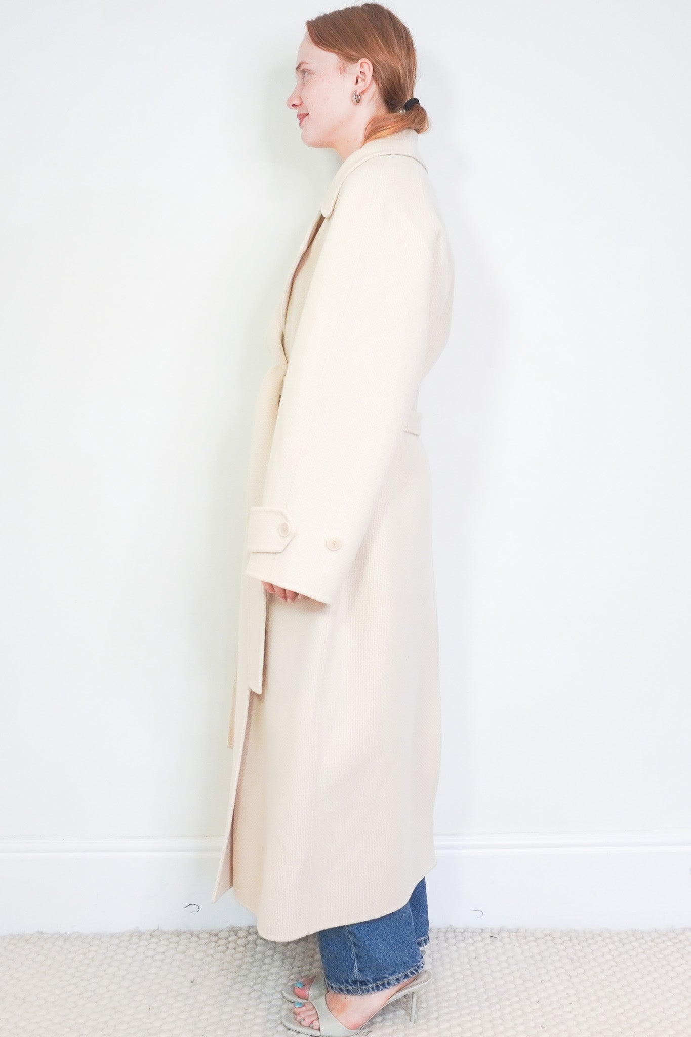 Joseph Nevarre Beige Wool Coat side photo
