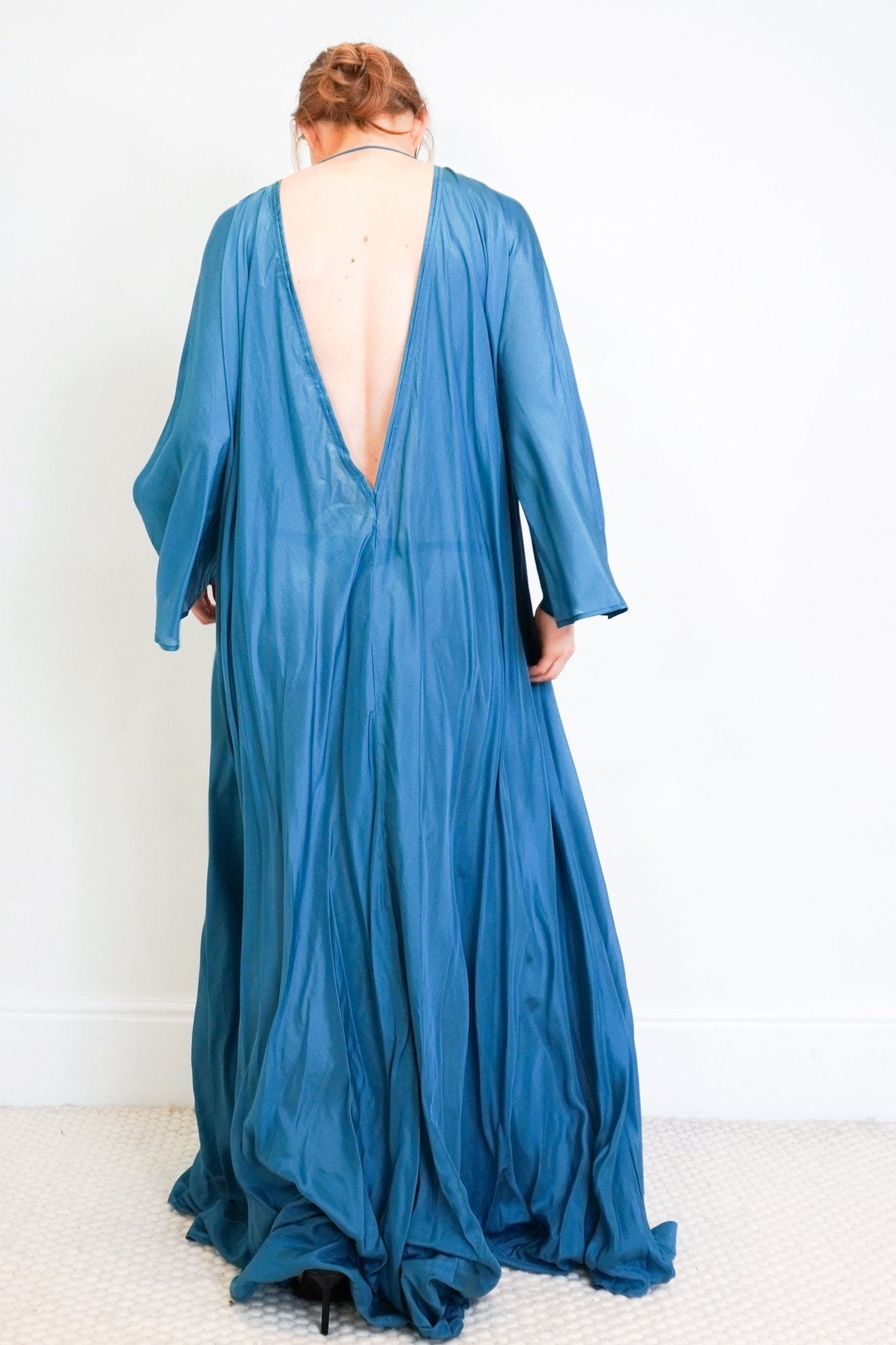 Kalita-Blue-Silk-Maxi-Dress-back-picture-Chelsea-London