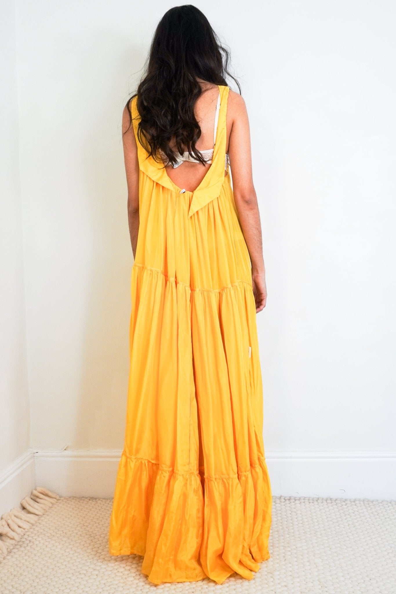 Kalita Yellow Sleeveless Silk Maxi Dress RRP £700 | Authentic Preloved - Reloved Again