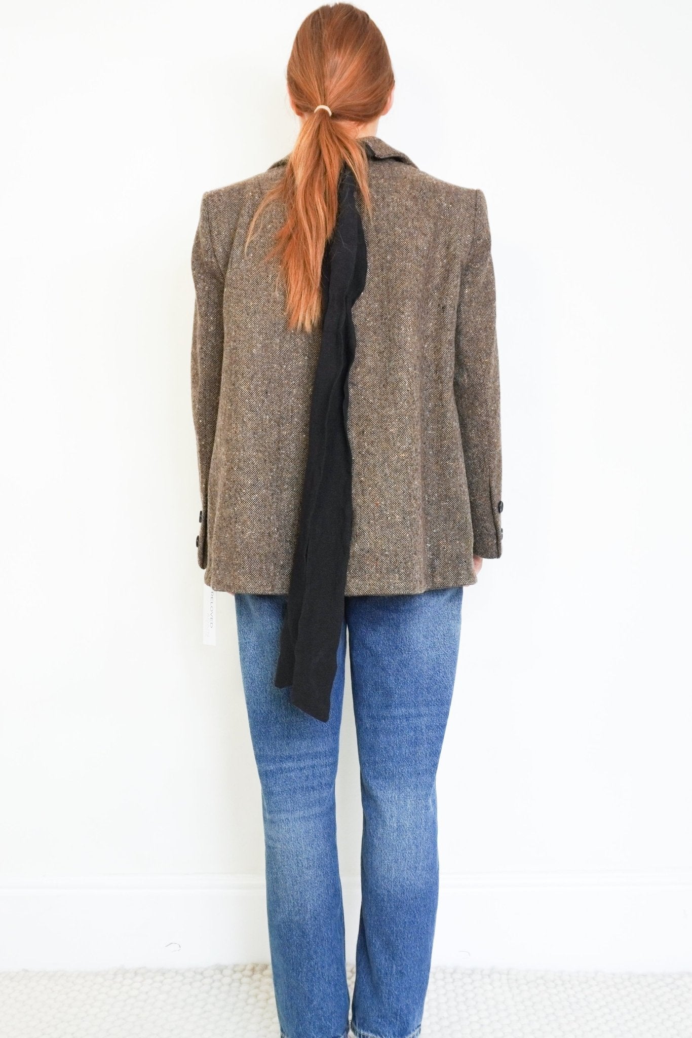 Kindred of Ireland Brown Tweed Blazer Jacket back photo chelsea london