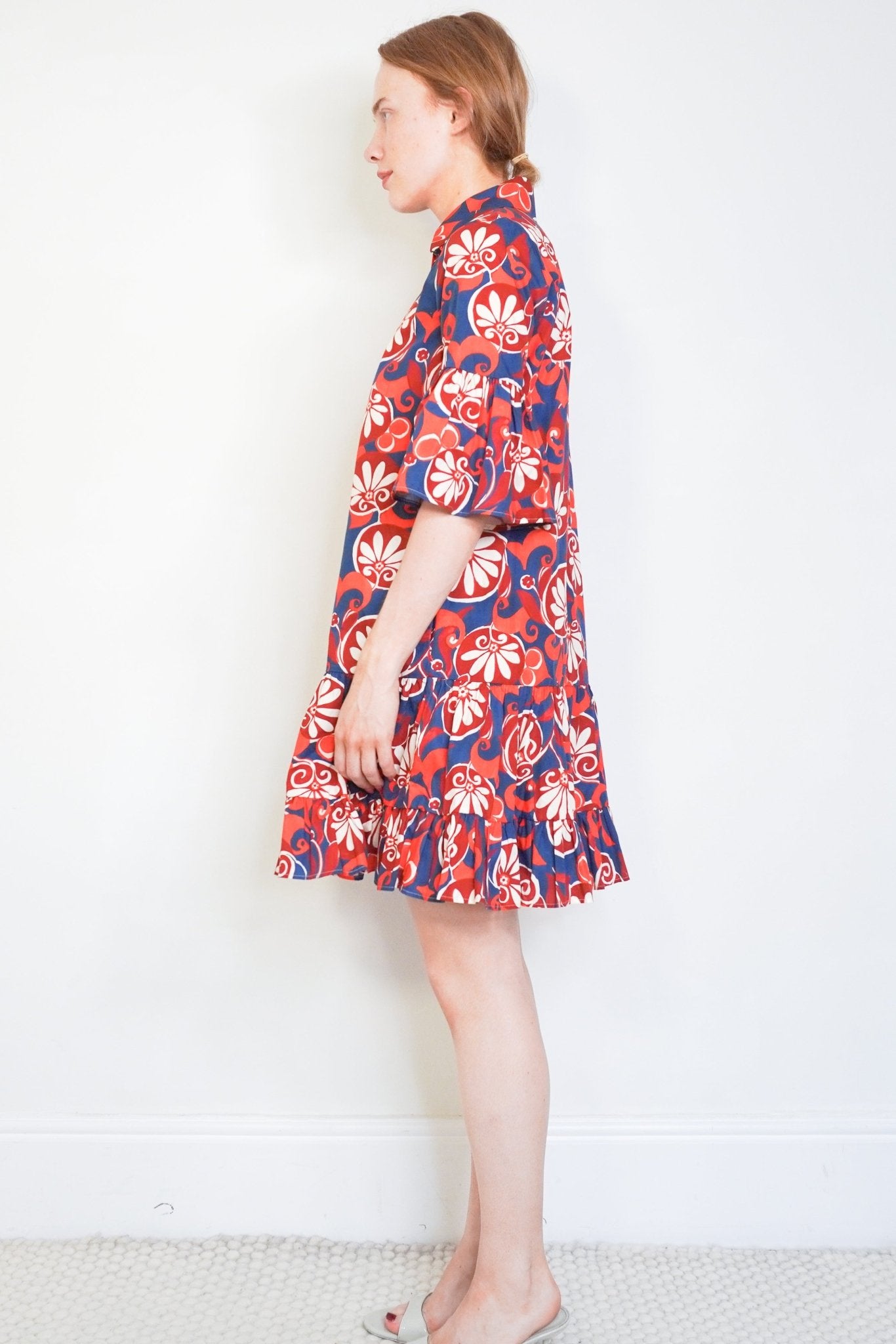 La DoubleJ Red, Blue and White Floral Dress (RRP £690) | Authentic Preloved - Reloved Again