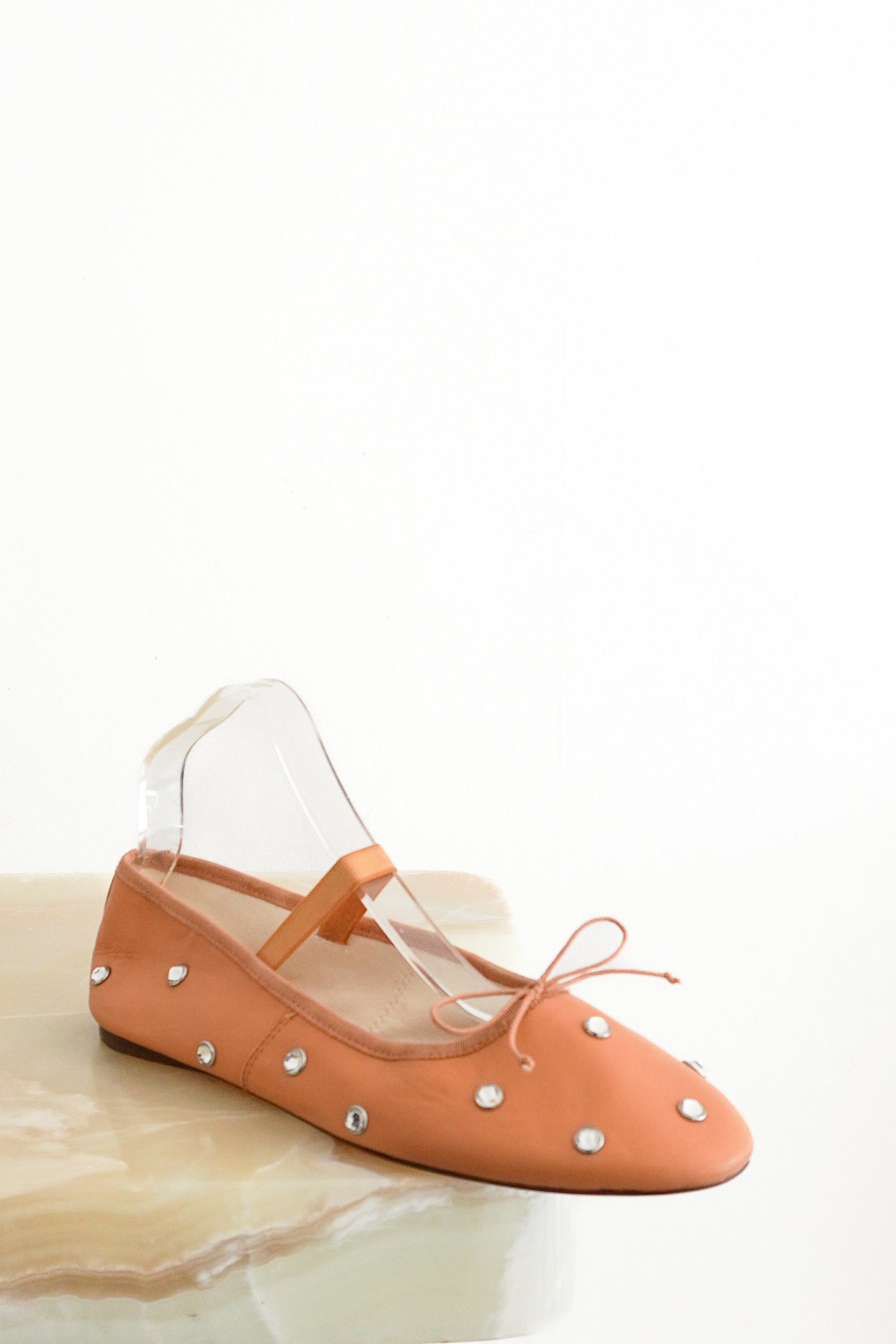 Loeffler Randall Leonie Ballet Flats in Nude Leather front photo chelsea london