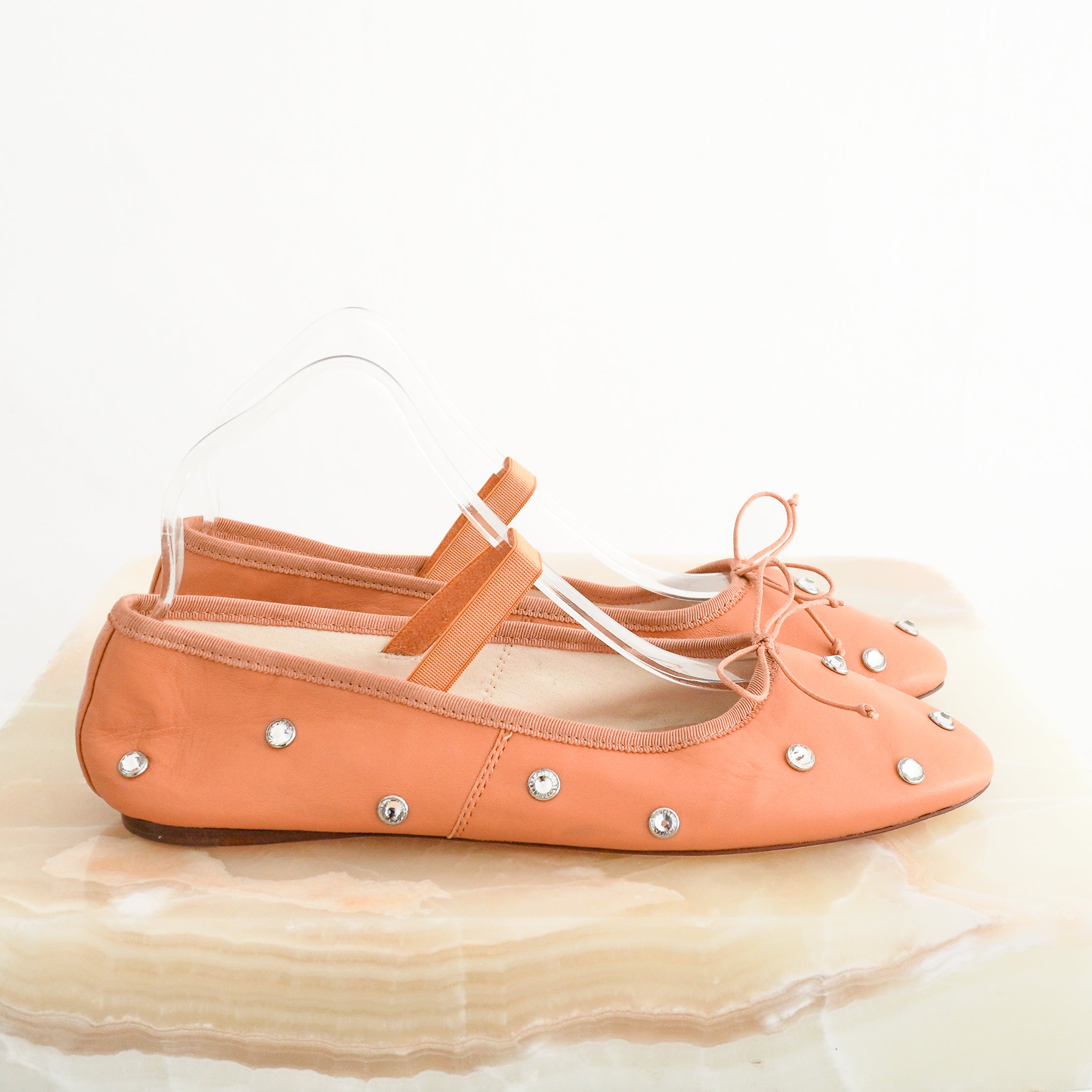 Loeffler Randall Leonie Ballet Flats in Nude Leather side photo chelsea london