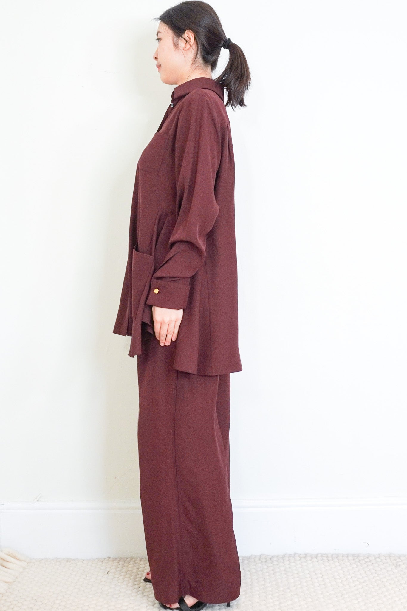Loewe-Burgundy-Silk-Trousers-side-picture