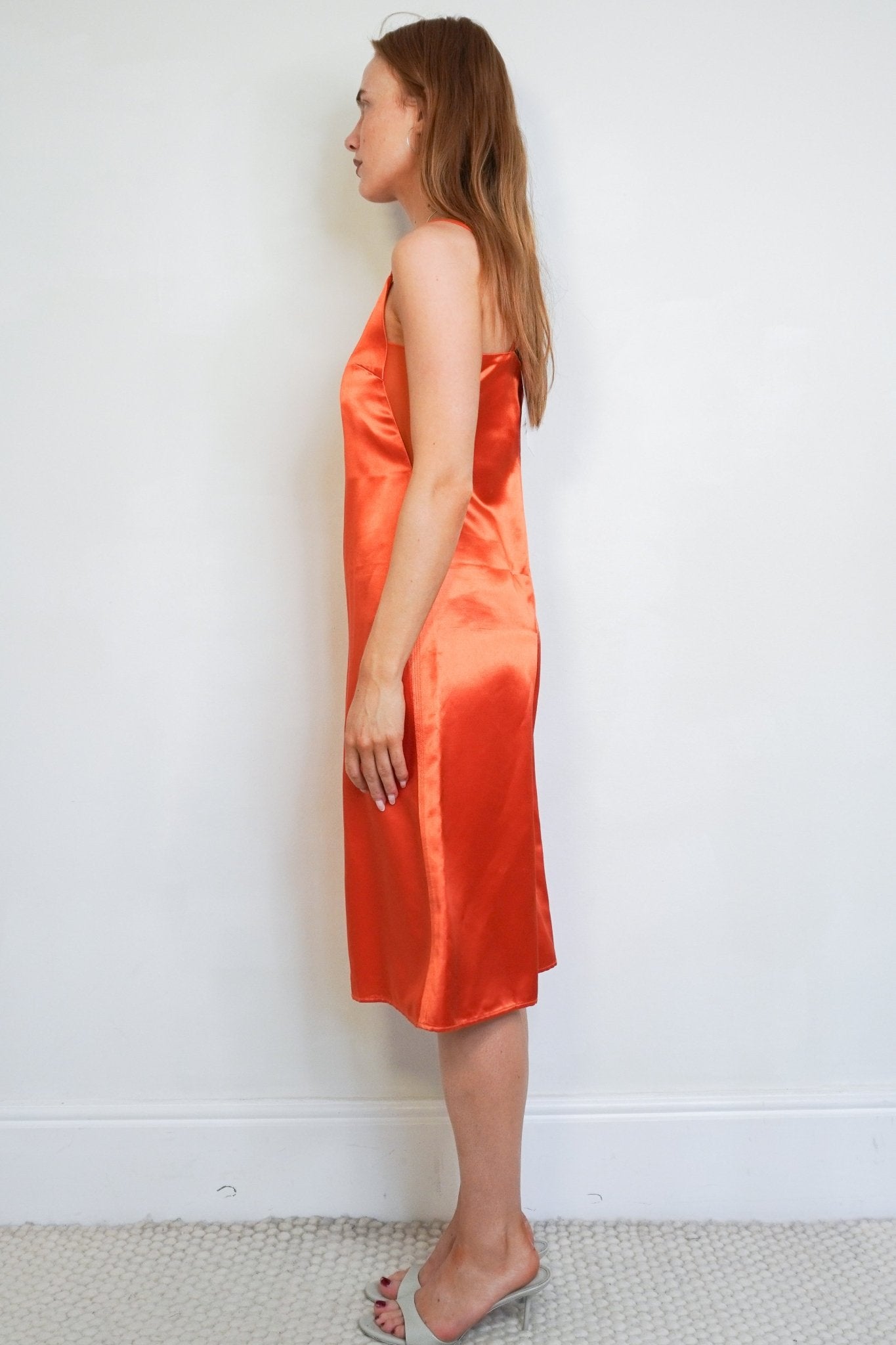 Loewe Orange Silk-Panelled Satin Dress (RRP £895) | Authentic Preloved - Reloved Again