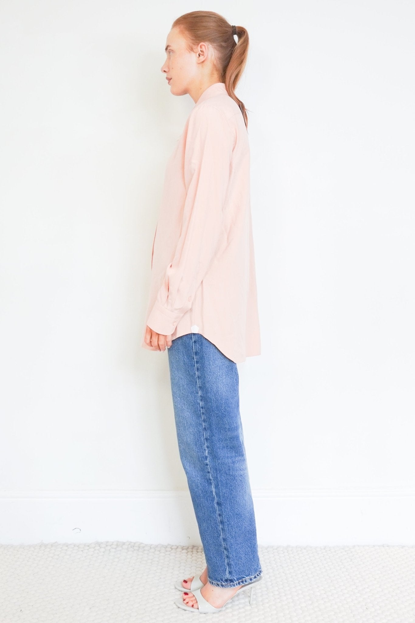 NEW Loro Piana Pink Kara Poplin Silk Shirt (RRP £1085) | Authentic Preloved - Reloved Again
