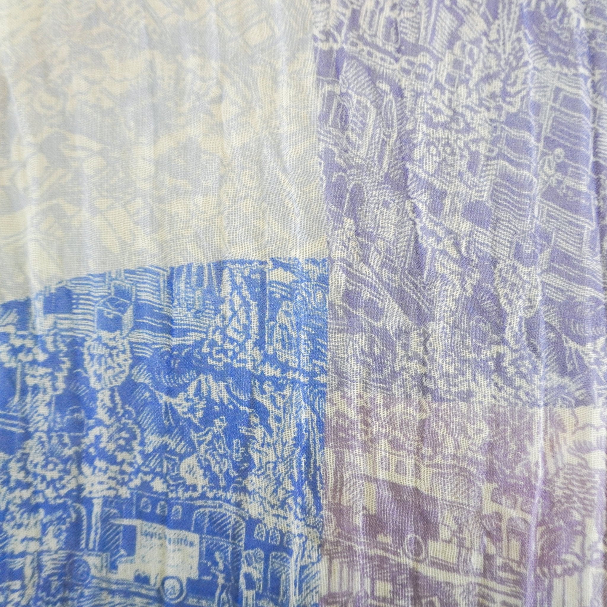 Louis Vuitton Blue Denim City Scarf RRP £550 | Authentic Preloved FINAL SALE - Reloved Again