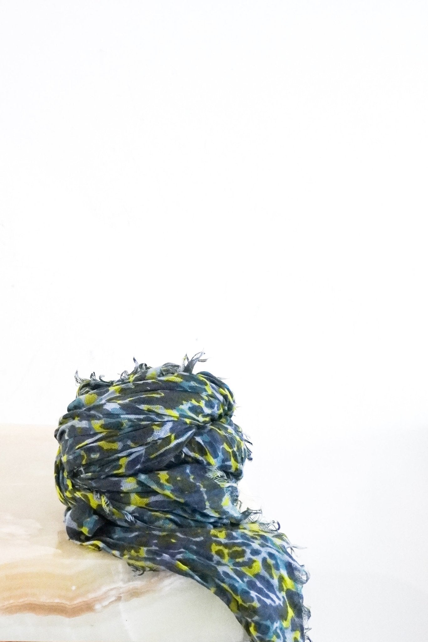 Louis Vuitton Green and Blue Sprouse Leopard Scarf RRP £450 | Authentic Preloved - Reloved Again