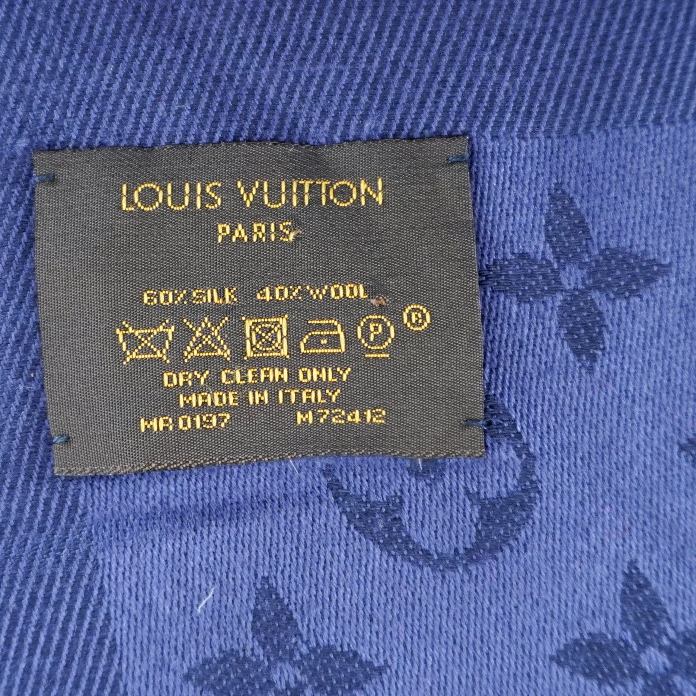 Louis-Vuitton-Navy-Monogram-Scarf-label-picture-Chelsea-London