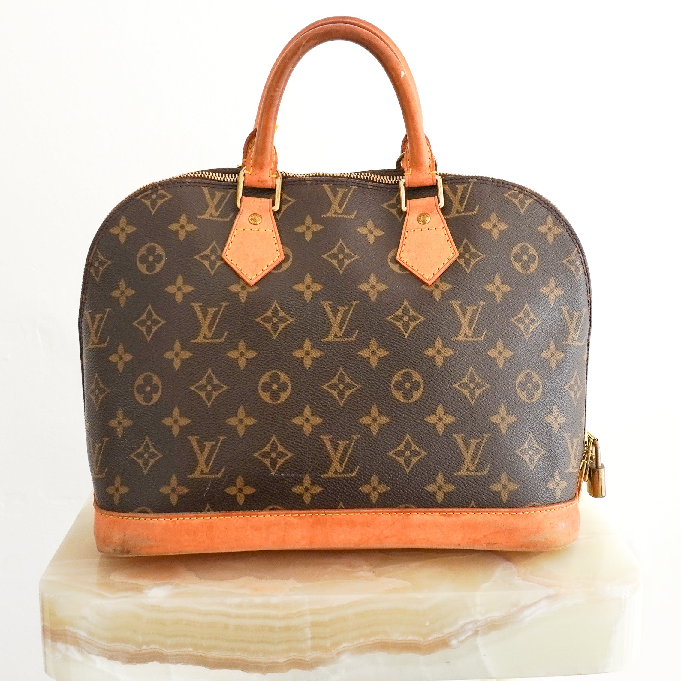 Louis Vuitton Alma PM Monogram Canvas Bag back photo chelsea london