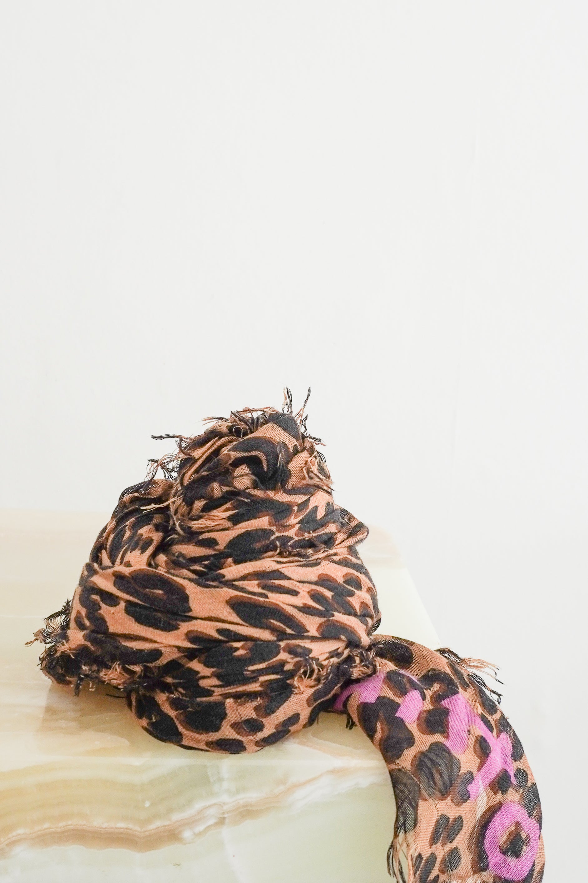 Louis Vuitton x Stephen Sprouse Leopard Print Scarf front photo chelsea london