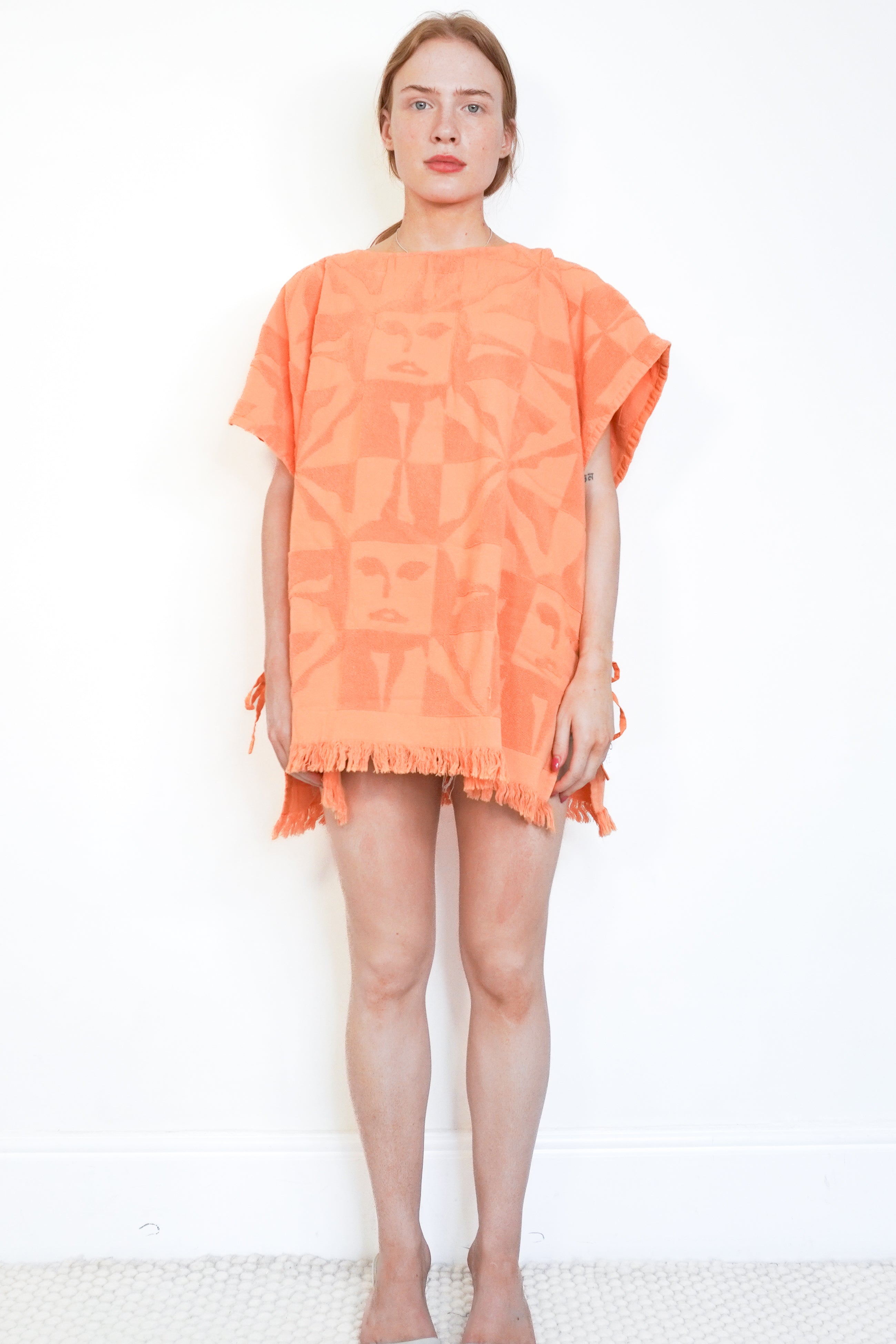 Lucy_Folk_Orange_Jacquard_Beach_Cover-Up_front_photo_chelsea_london