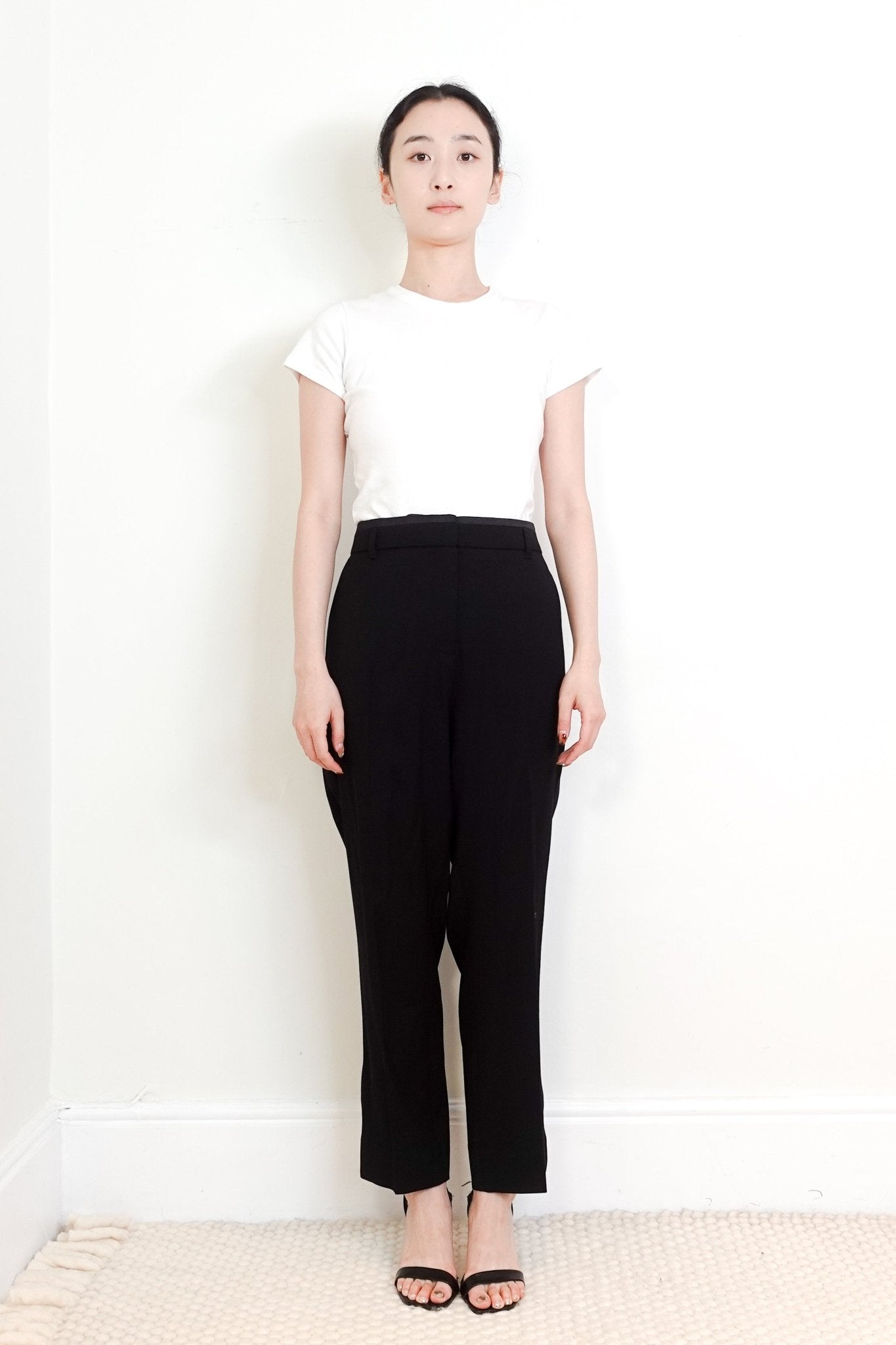 NEW ME+EM Black Forever Slim Crop Tux Trousers RRP £185 | Authentic Preloved - Reloved Again