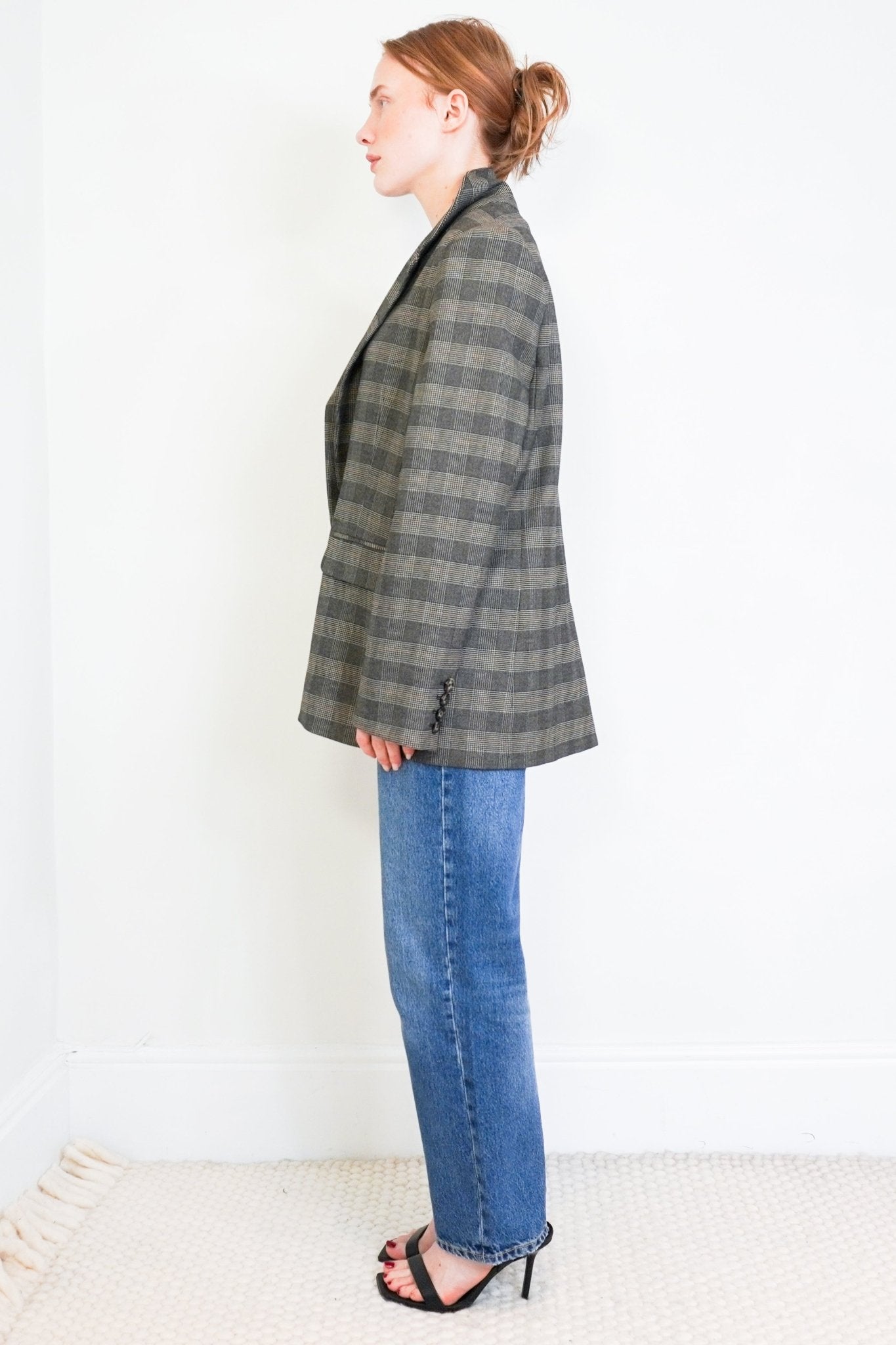 ME+EM Grey Houndstooth Single Breasted Blazer RRP £350 | Authentic Preloved - Reloved Again
