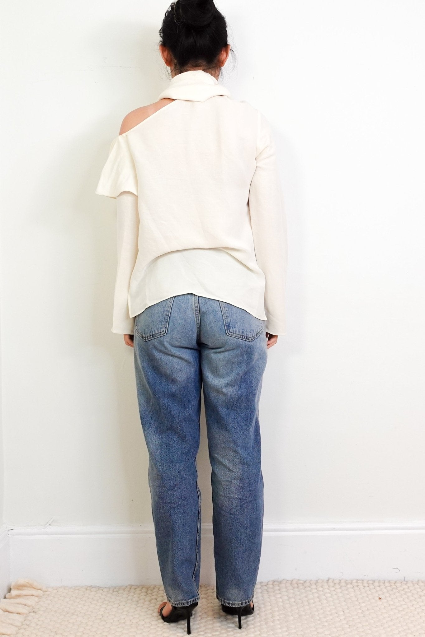 Magda Butrym Cream Ruffle Scarf Blouse RRP £990 | Authentic Preloved - Reloved Again