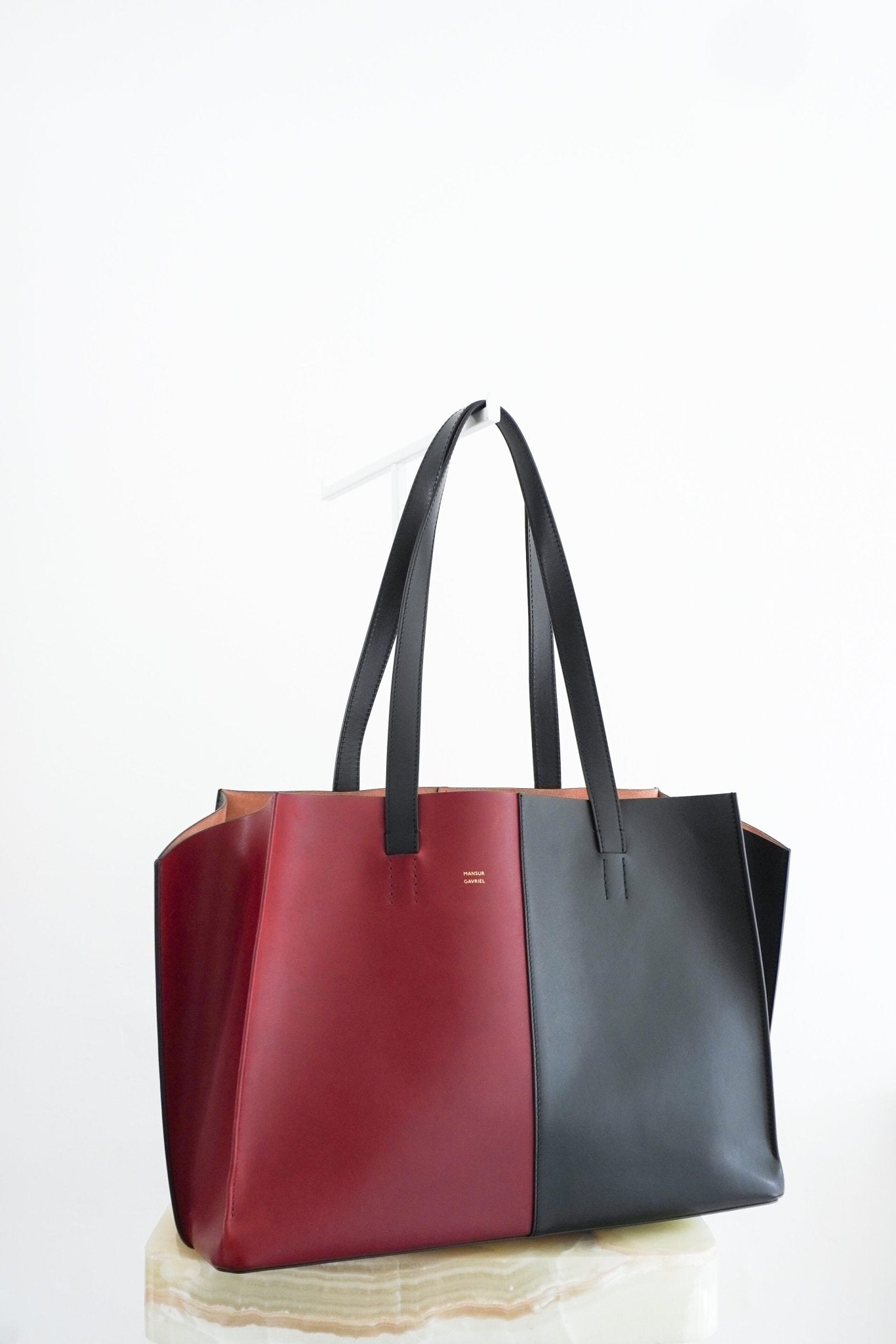 Mansur Gavriel Black & Red Multitude Leather Tote Bag RRP £500 | Authentic Preloved - Reloved Again