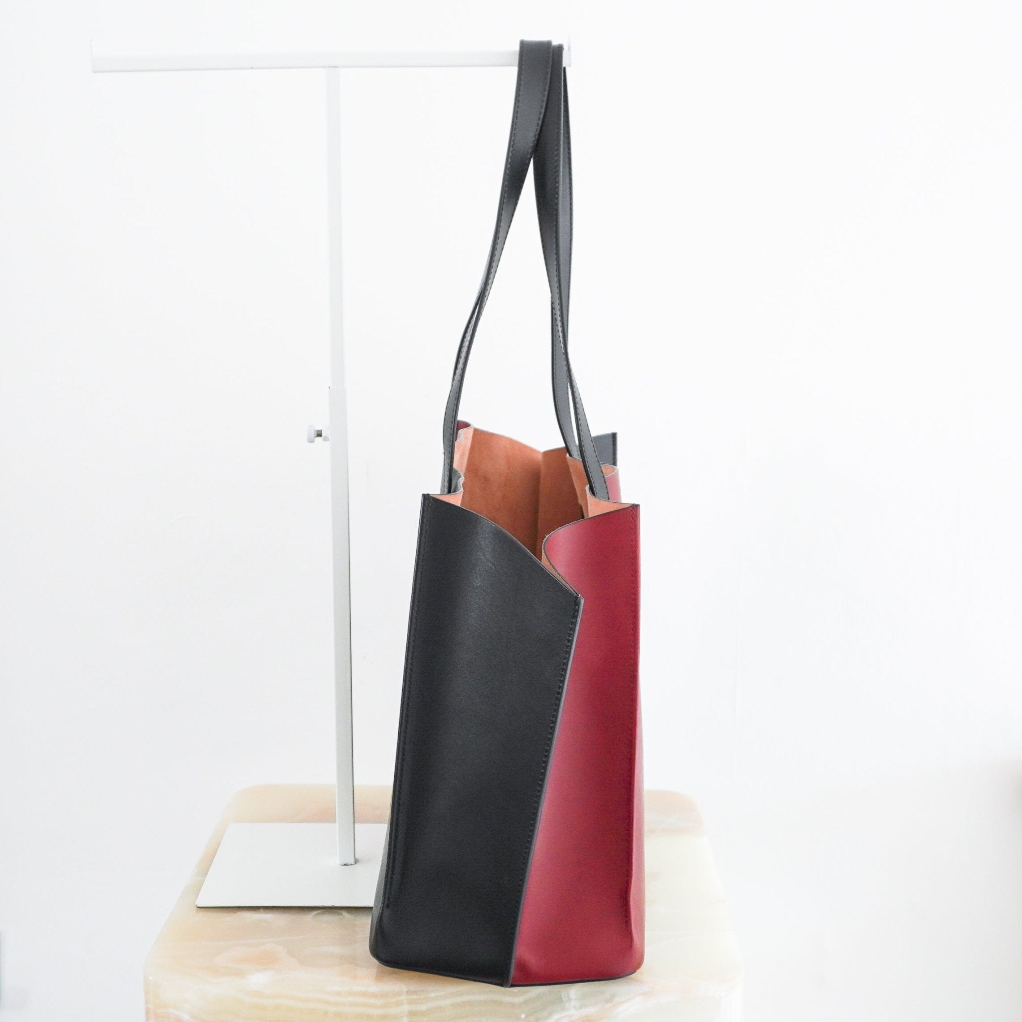 Mansur Gavriel Black & Red Multitude Leather Tote Bag RRP £500 | Authentic Preloved - Reloved Again