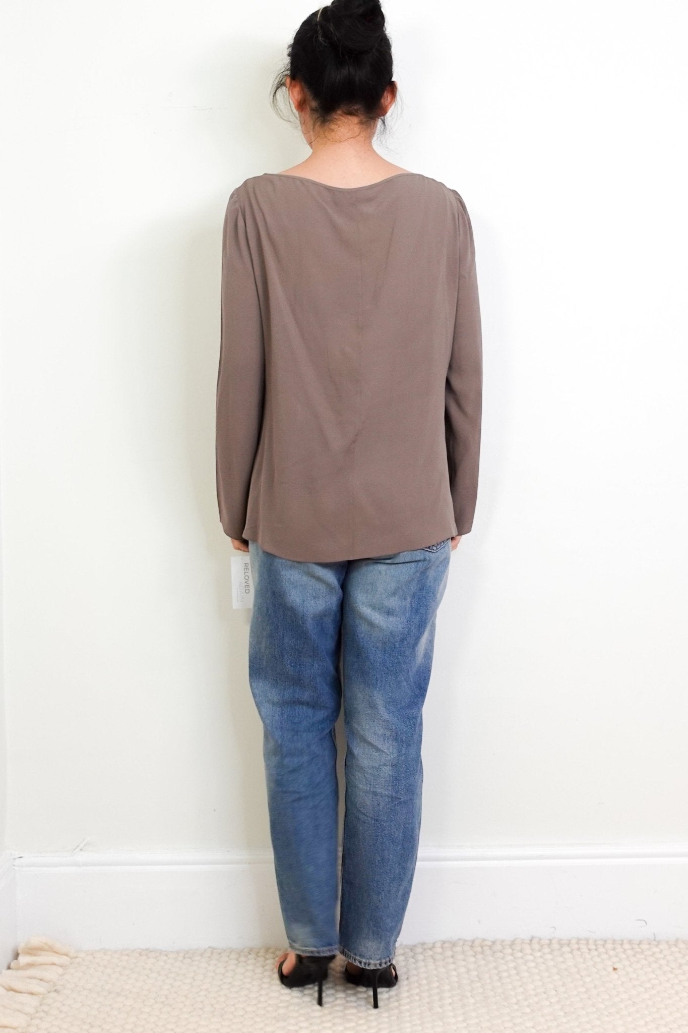 Maria Grachvogel Taupe Brown Silk Top RRP £300 | Authentic Preloved - Reloved Again