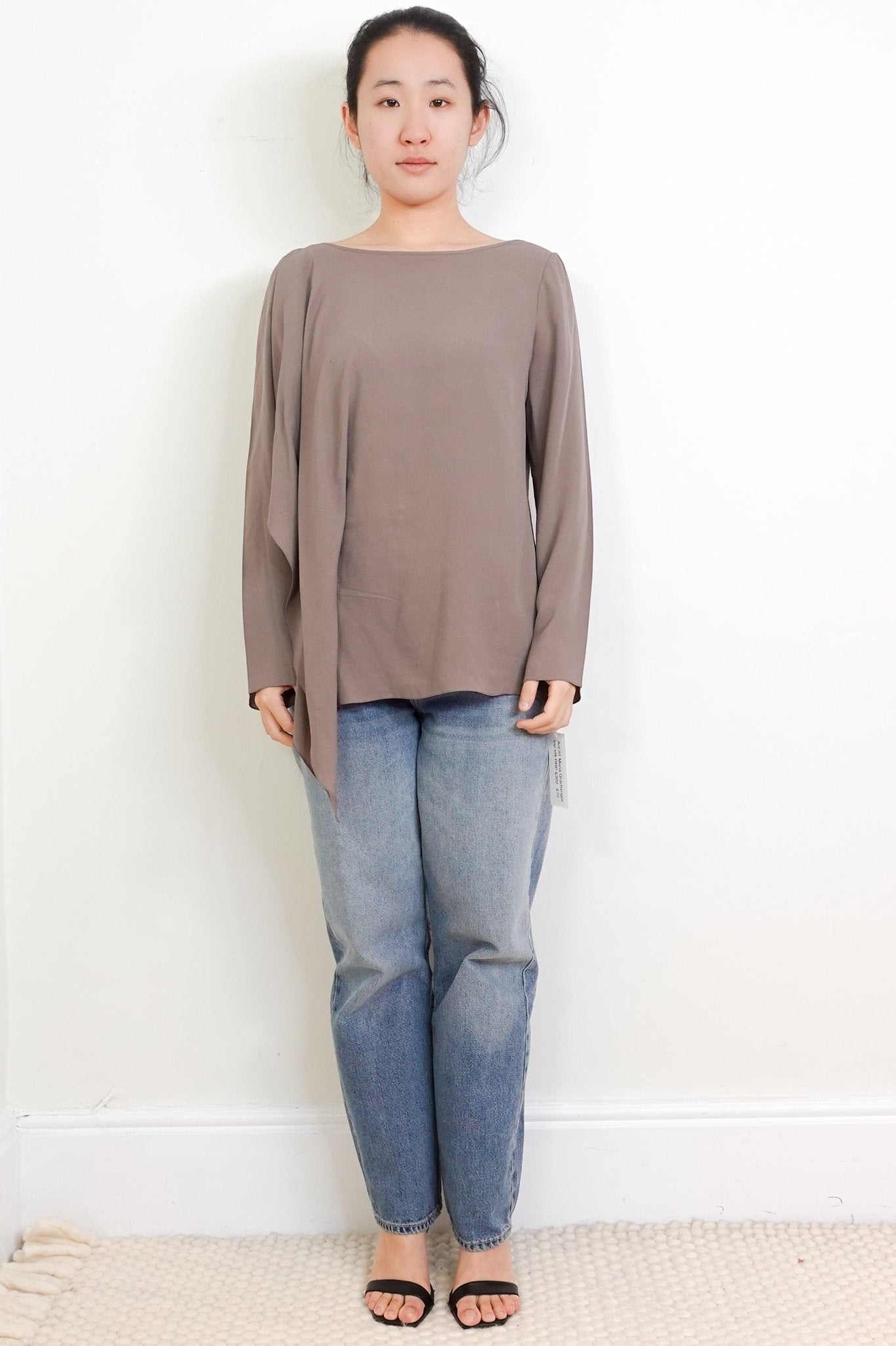 Maria Grachvogel Taupe Brown Silk Top RRP £300 | Authentic Preloved - Reloved Again