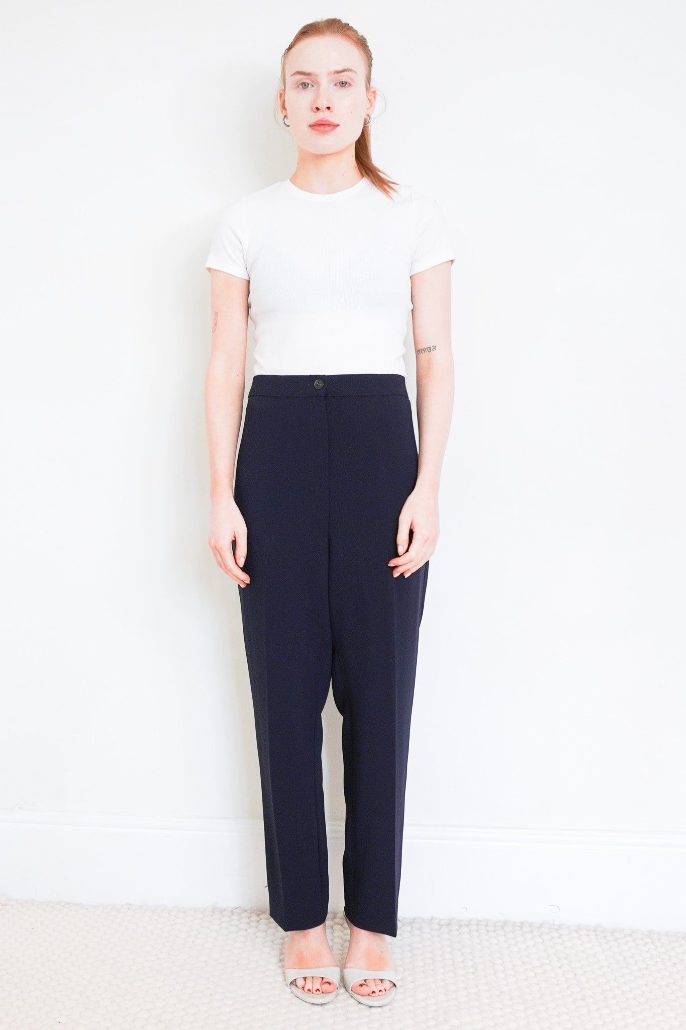 Marina Rinaldi Navy Trousers RRP £300 | Authentic Preloved FINAL SALE - Reloved Again