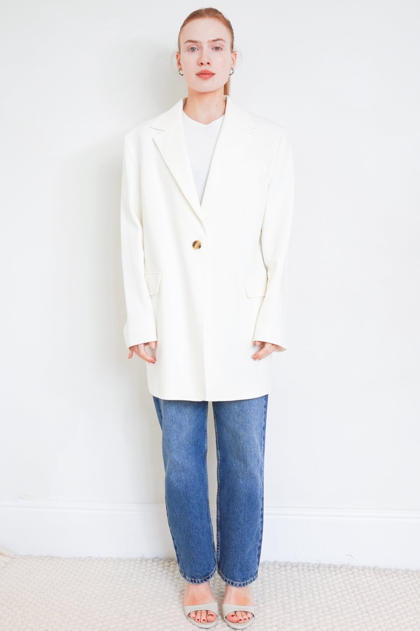 Marina Rinaldi White Tailored Blazer RRP £270 | Authentic Preloved FINAL SALE - Reloved Again