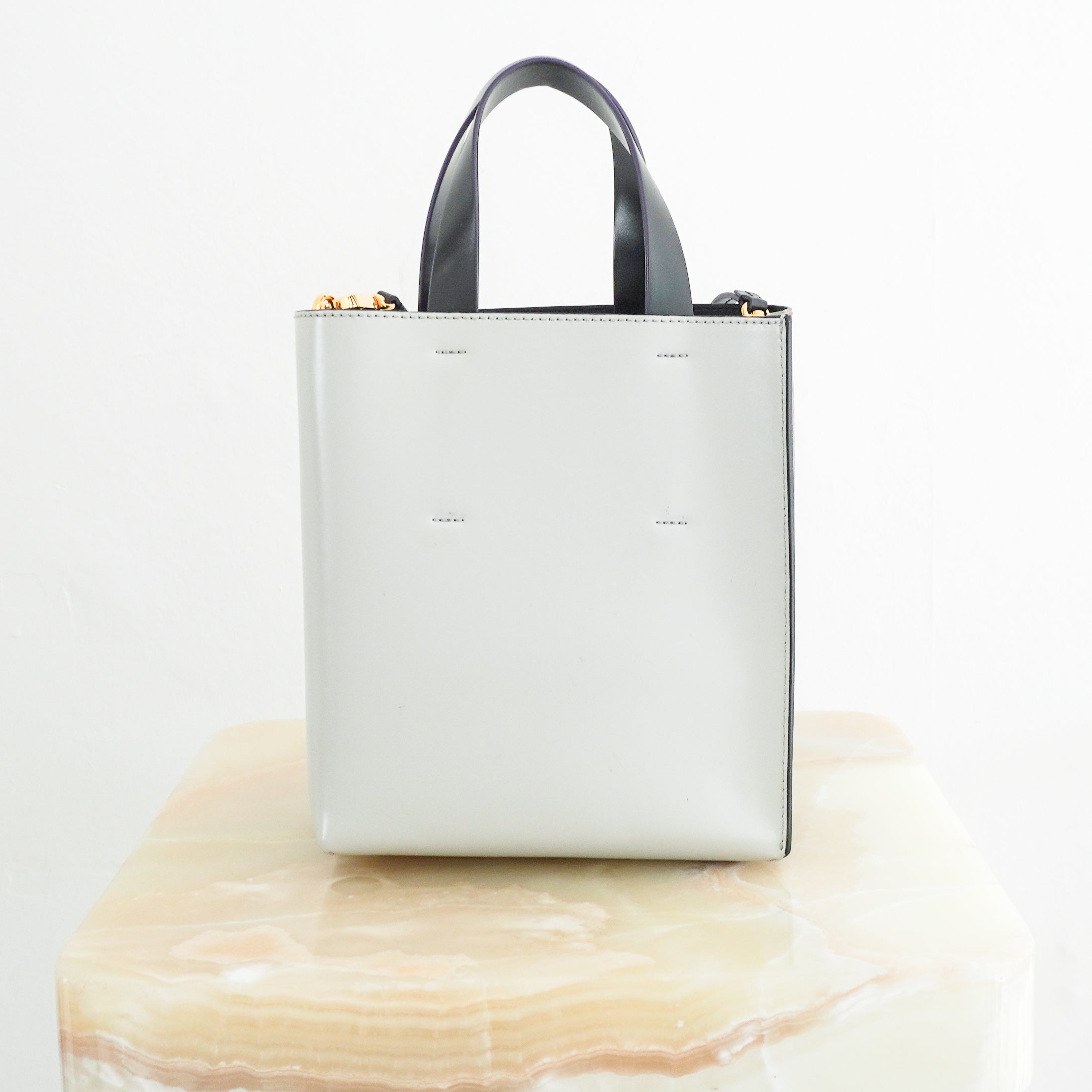 Marni-Museo-Mini-Bag-in-White-and-Brown-Leather-back-picture-Chelsea-London