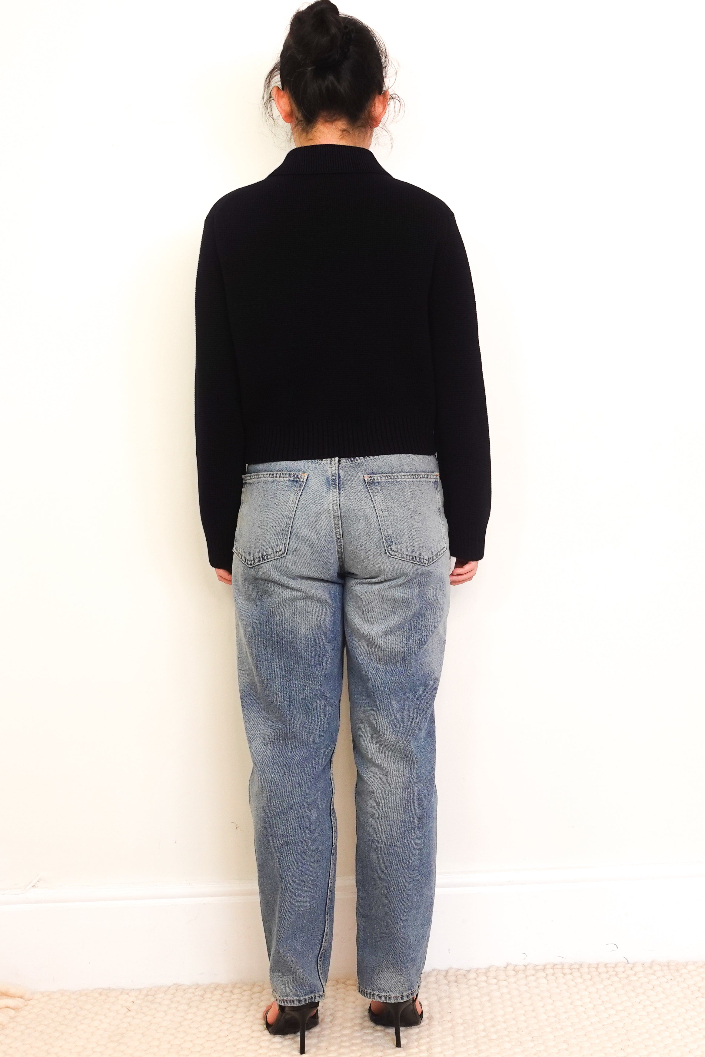 Massimo-Dutti-Navy-Cotton-Double-Breasted-Cardigan-Authentic-Preloved-back-picture-chelsea-london