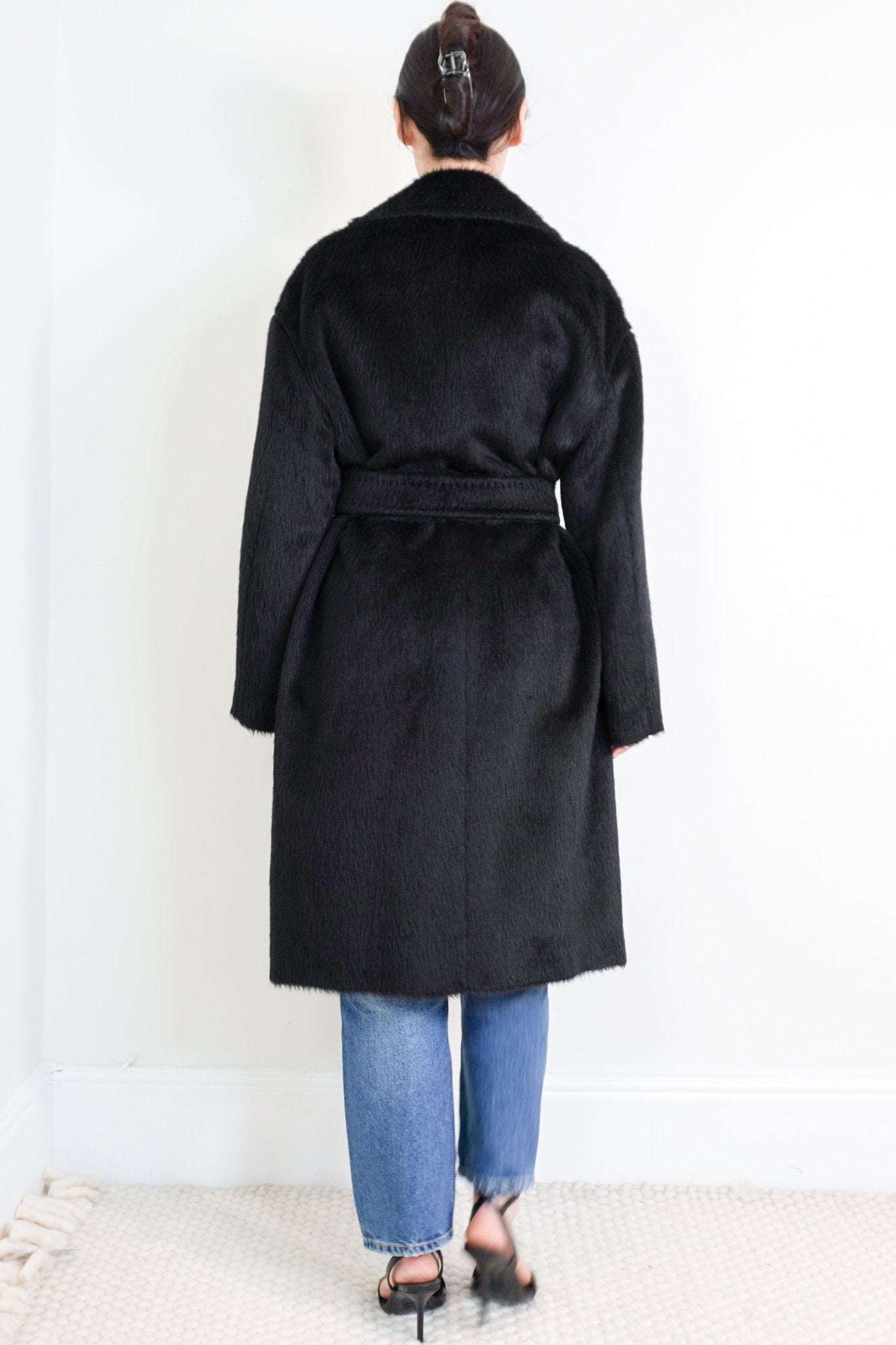 Max-Mara-Studio-Black-Alpaca-Coat-back-picture-Chelsea-London