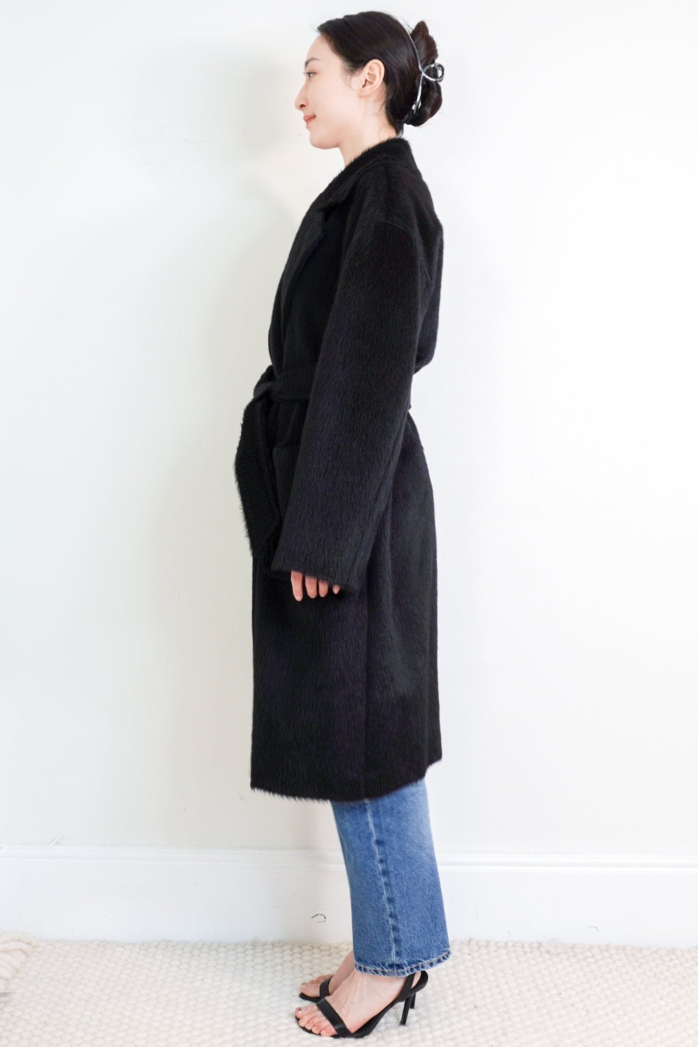 Max Mara Studio Black Alpaca Coat RRP £1K | Authentic Preloved - Reloved Again