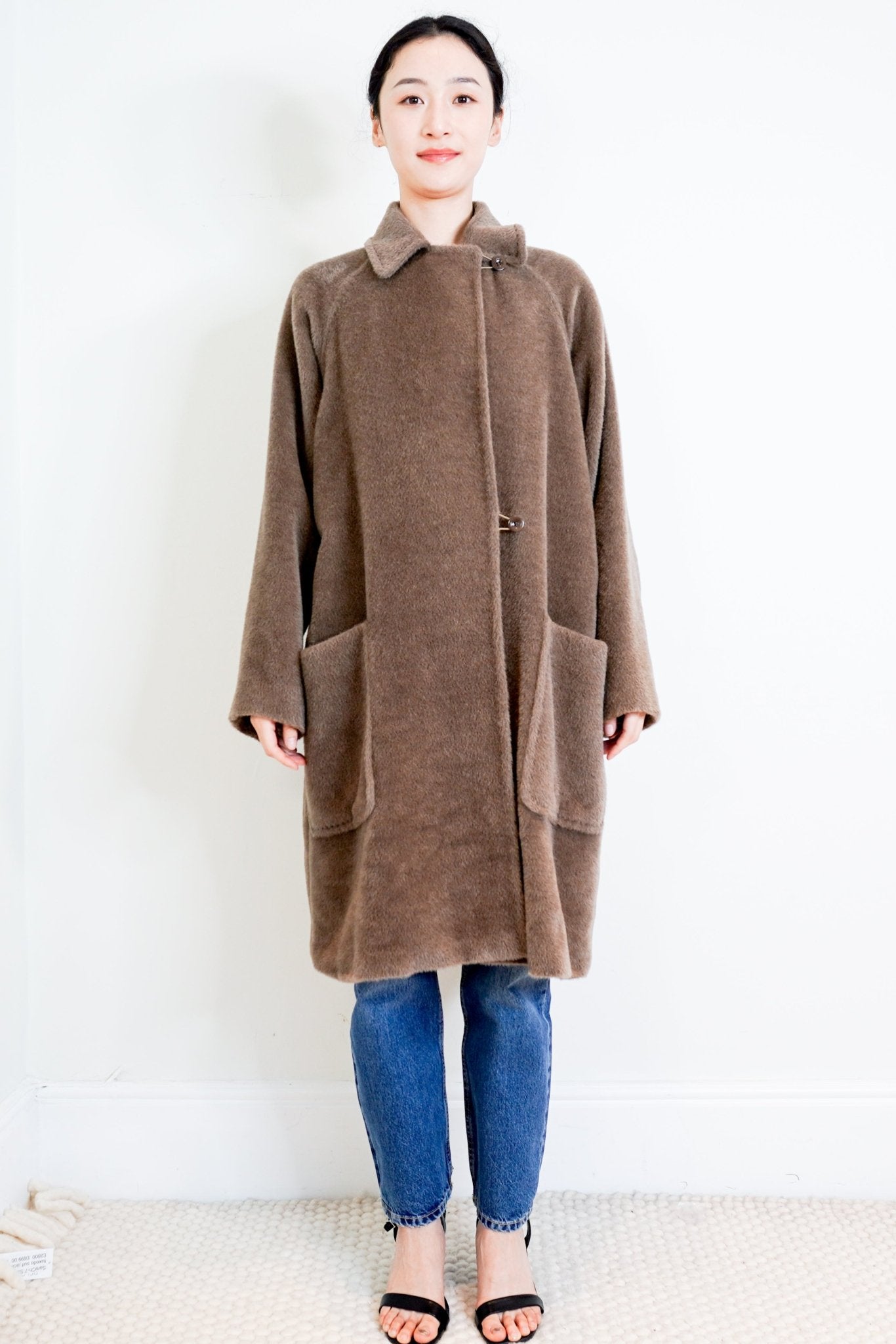 Max Mara Taupe Alpaca Coat RRP £2500 | Authentic Preloved - Reloved Again