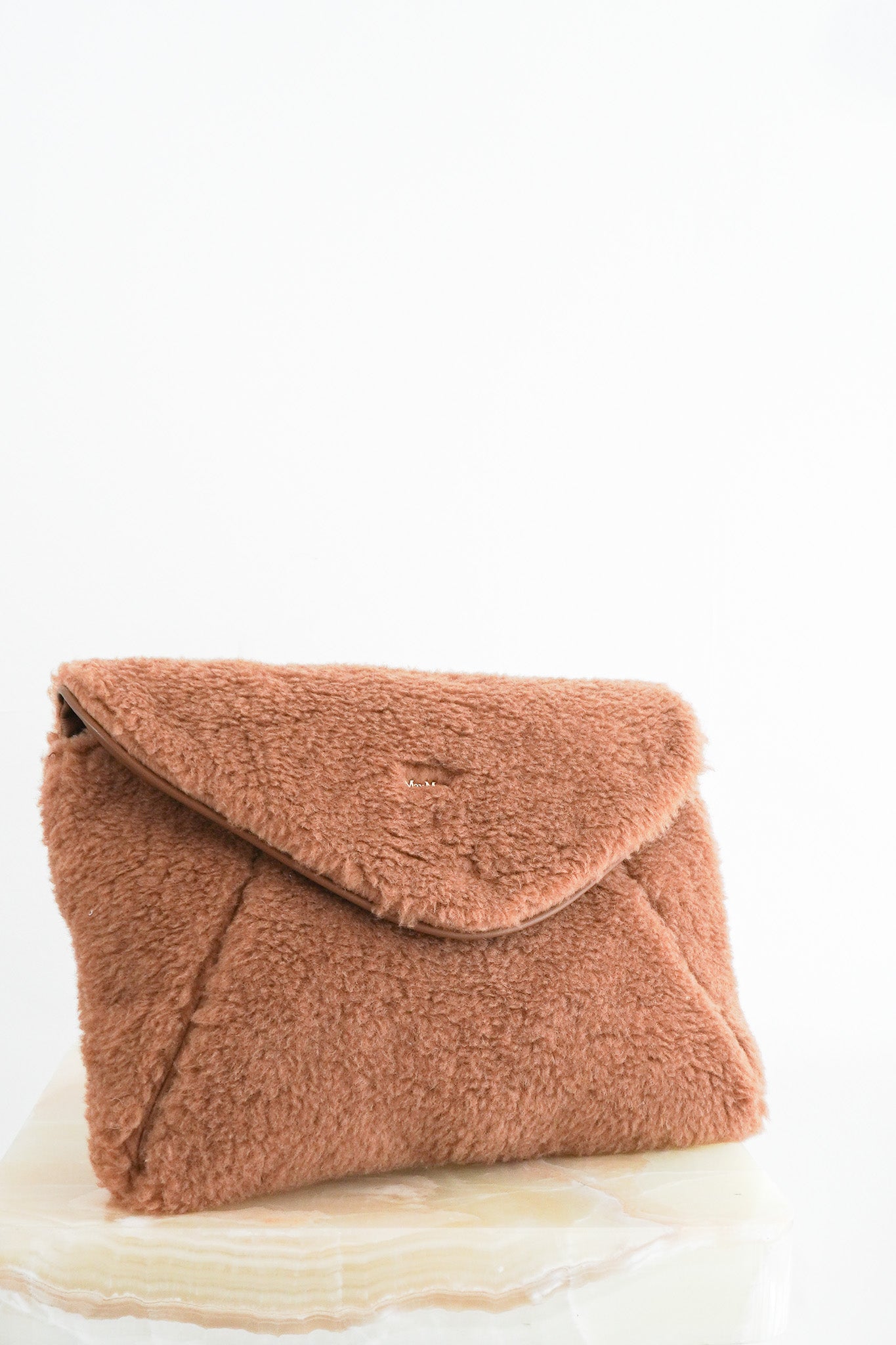 Max Mara Teddy Clutch in Brown RRP £485 | Authentic Preloved - Reloved Again