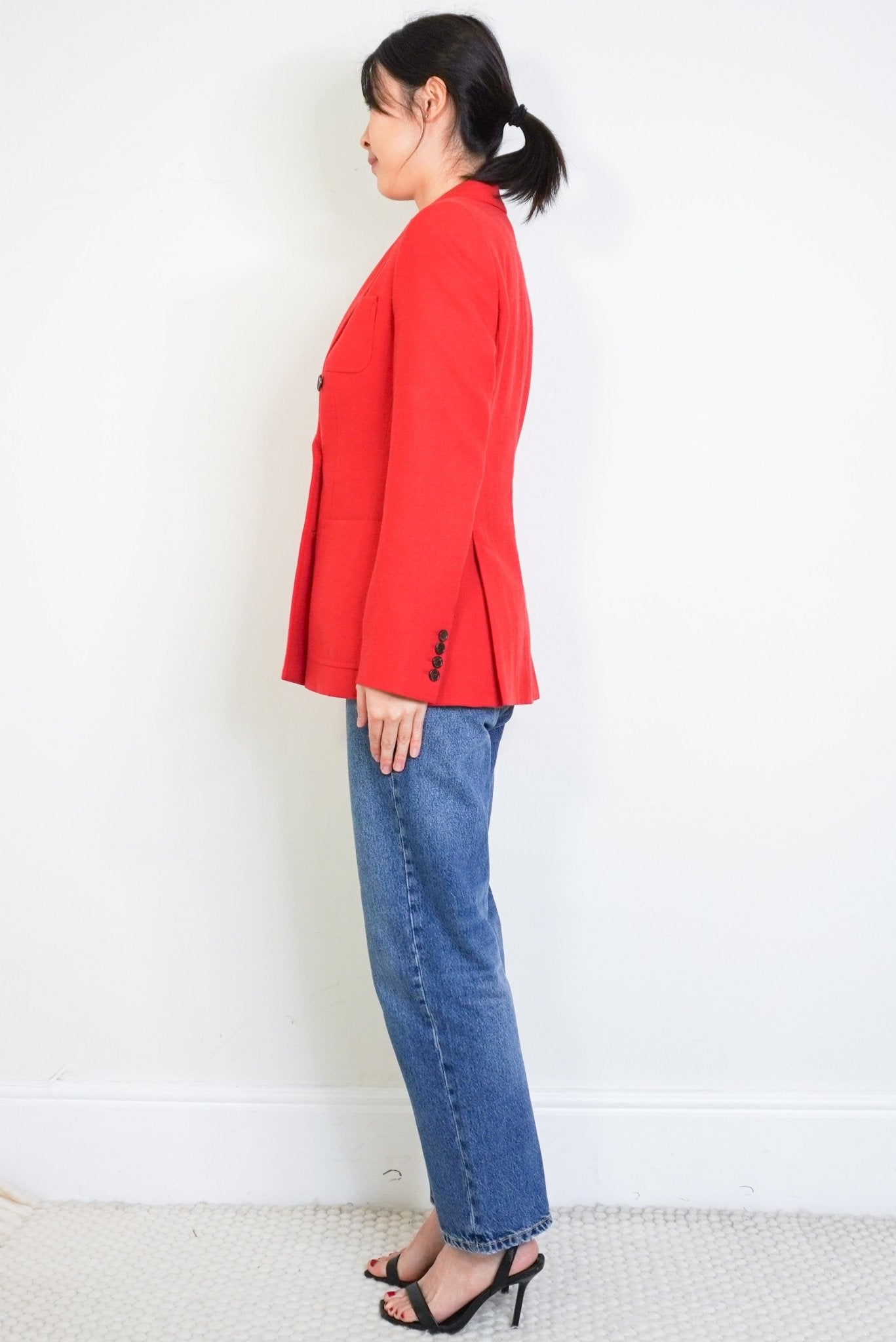 MaxMara Red Double Breasted Wool Blazer RRP £900 | Authentic Preloved - Reloved Again