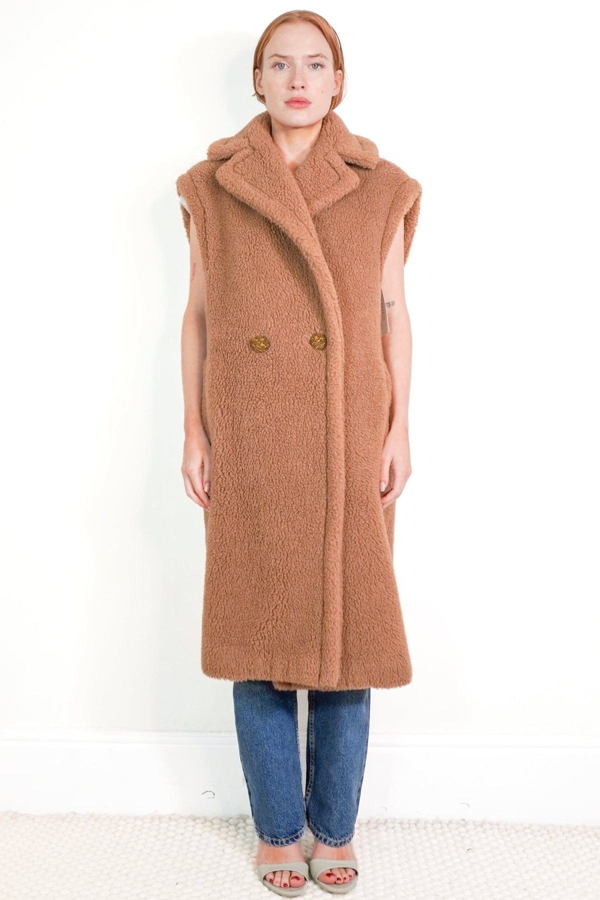 Max Mara Teddy Sleeveless Coat (RRP £2000) | Authentic Preloved - Reloved Again