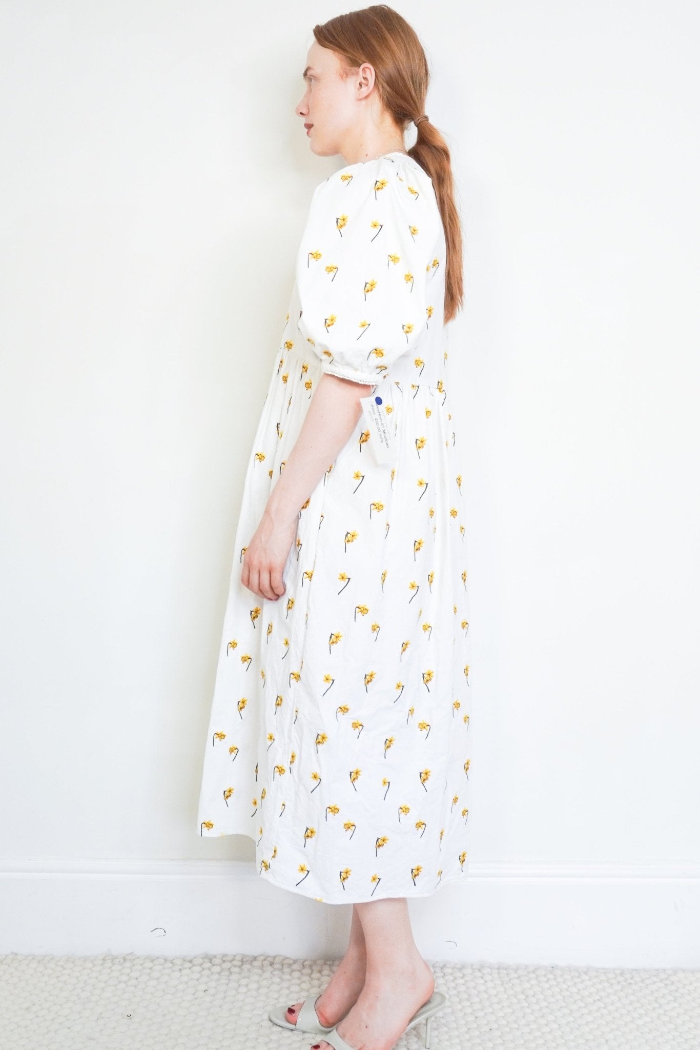 Meadows White Dress with Yellow Flowers (RRP £360) | Authentic Preloved - Reloved Again