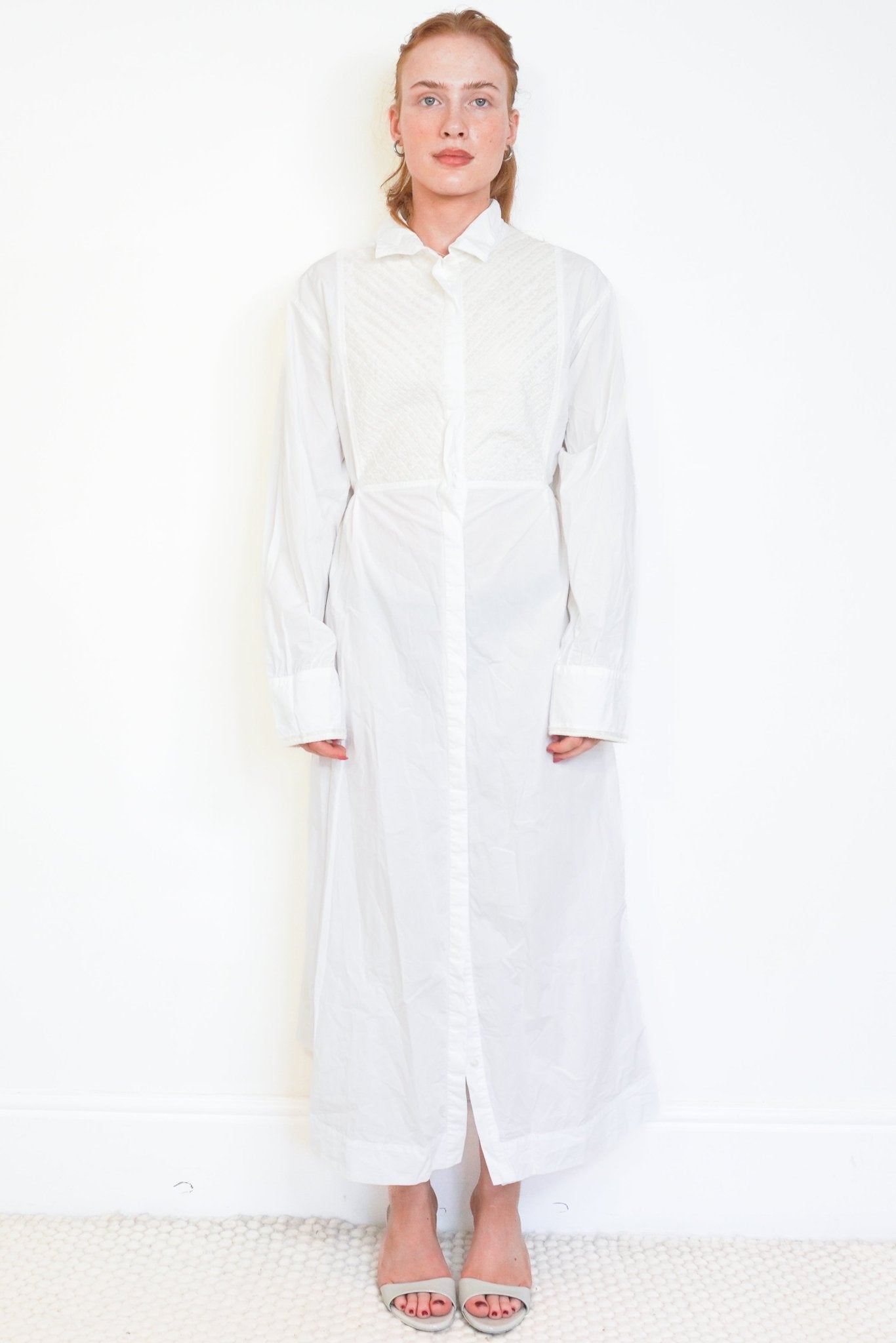 Merlette White Embroidered Cotton Shirt Dress (RRP £270) | Authentic Preloved - Reloved Again