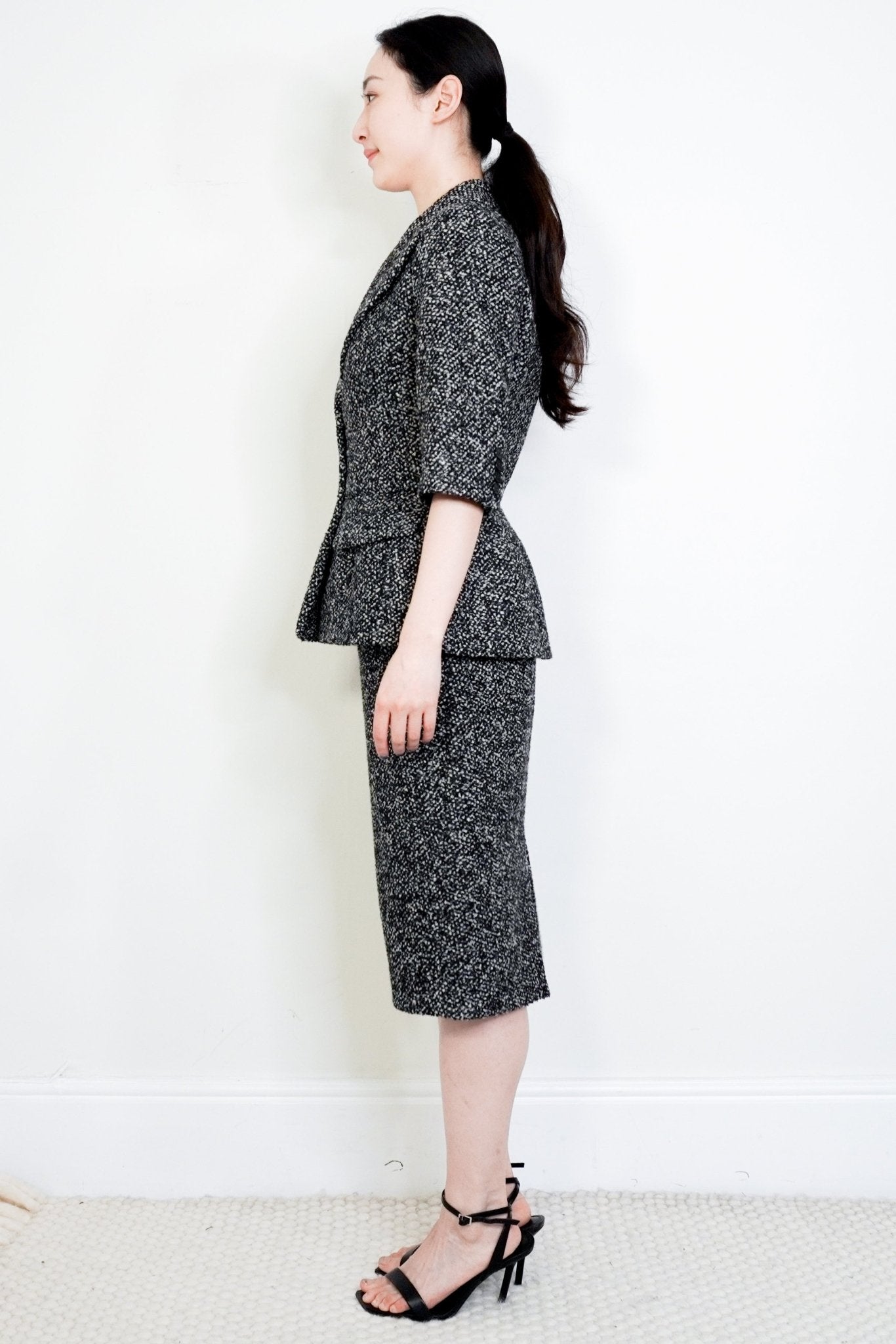 Michael Kors Black & White Tweed Skirt Suit RRP £900 | Authentic Preloved - Reloved Again