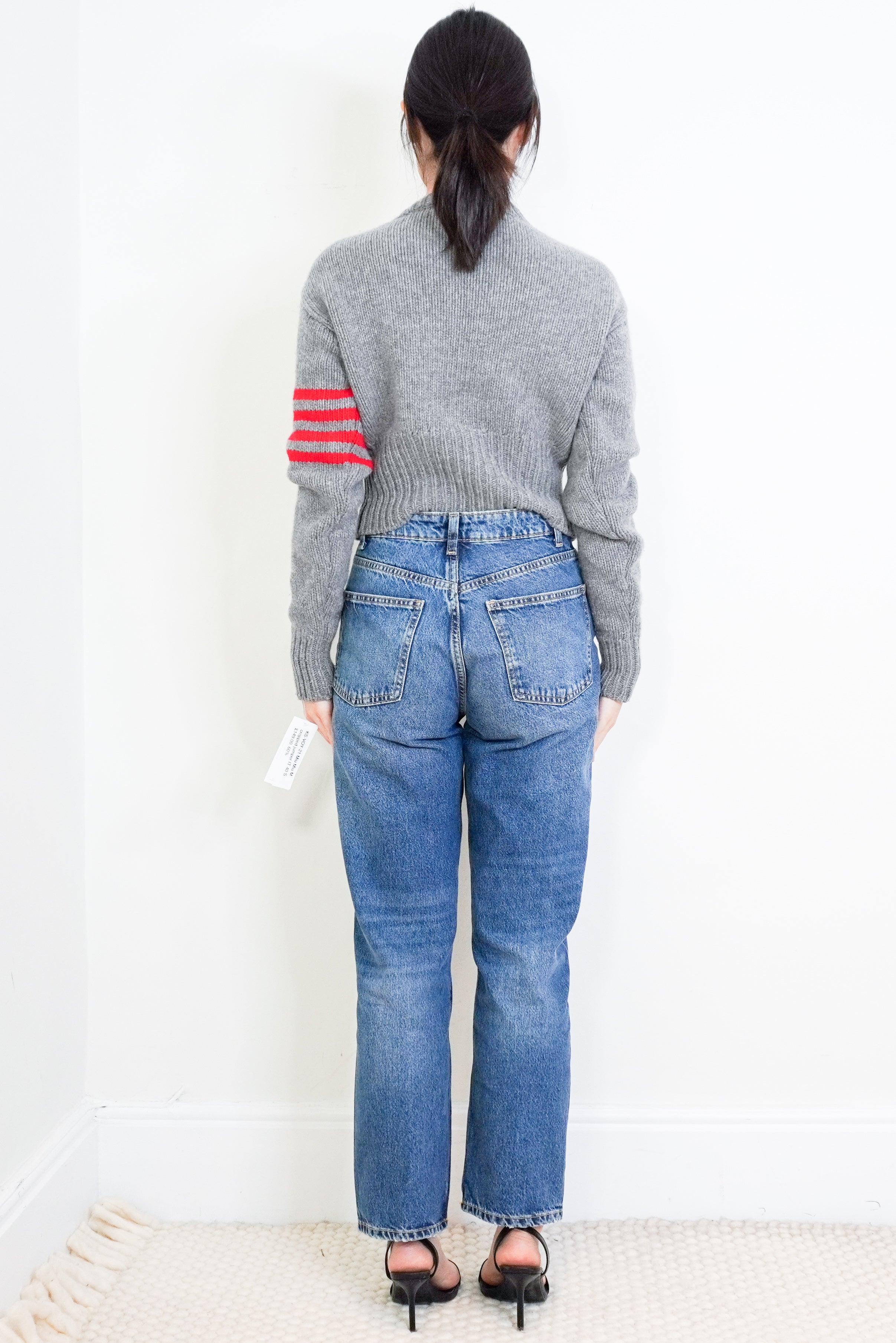 Miu-Miu-Cropped-Grey-Knitted-Jumper-back-picture-Chelsea-London