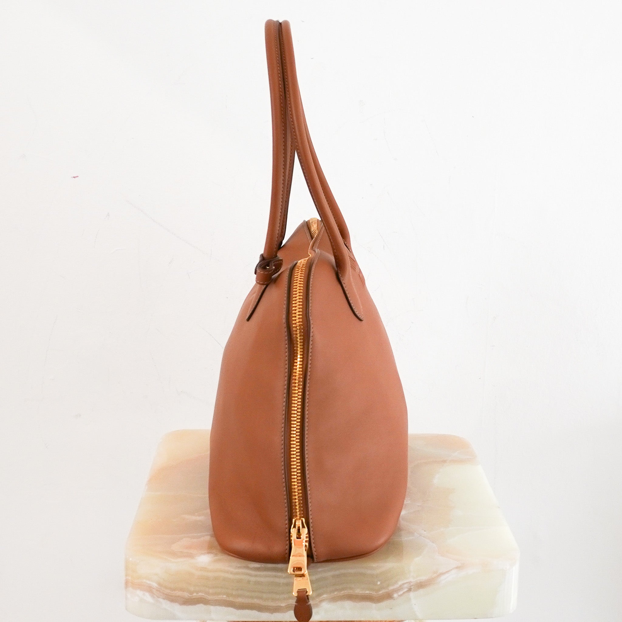 Miu Miu Logo Embossed Shoulder Bag in Camel Brown RRP £3600 | Authentic Preloved - Reloved Again