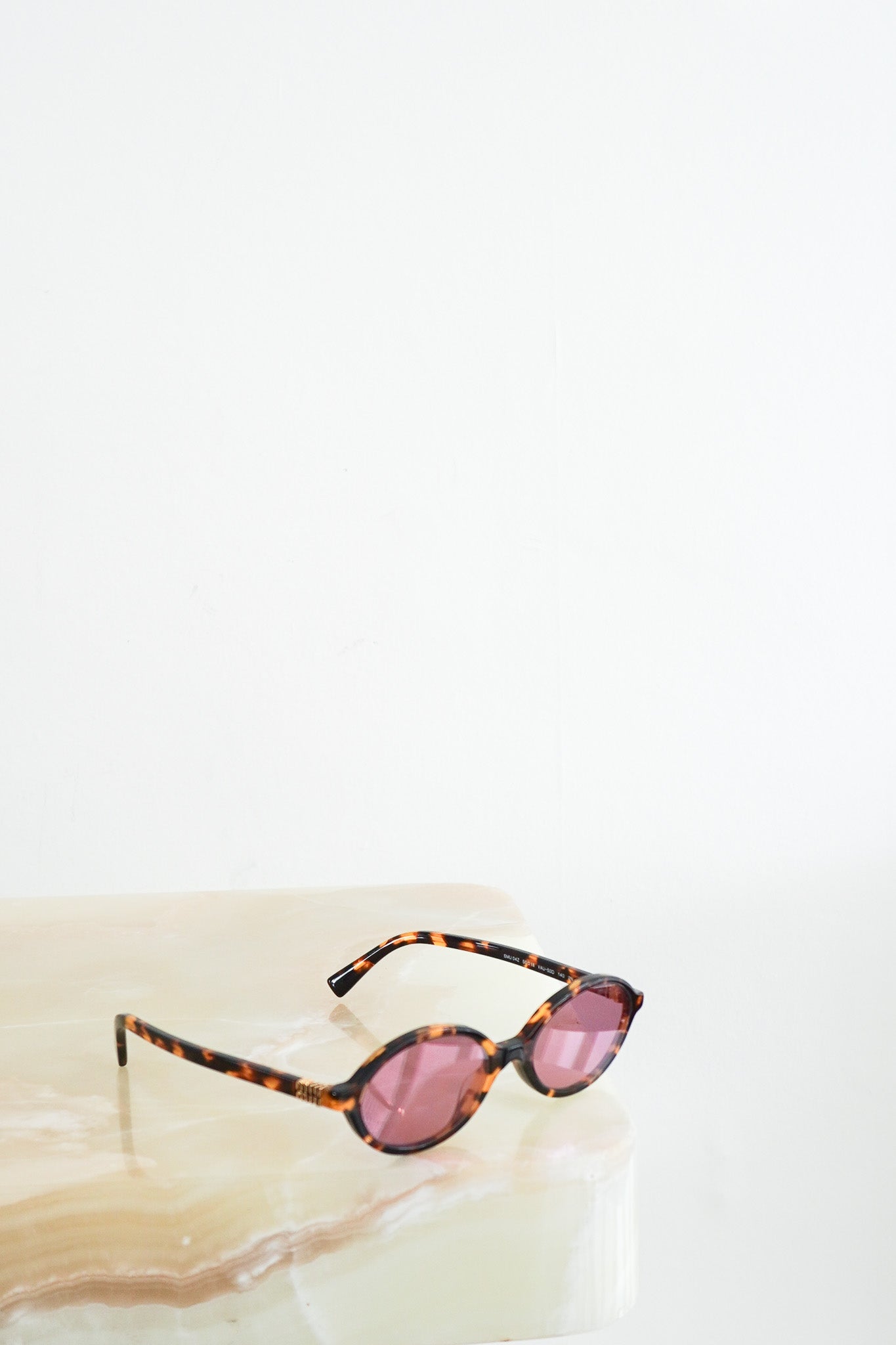 Miu Miu Tortoise Shell Oval Sunglasses RRP £341 | Authentic Preloved FINAL SALE - Reloved Again