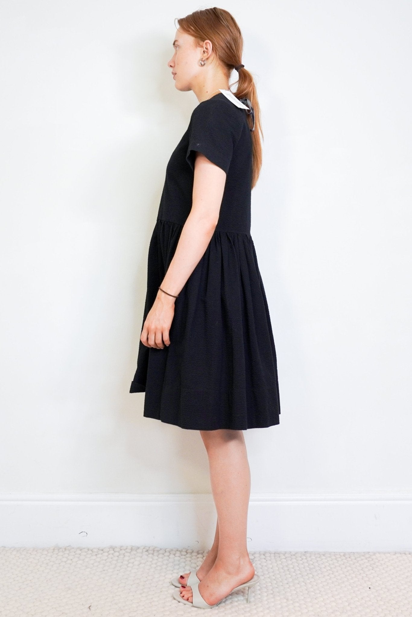 Molly Goddard Black Textured Cotton-Blend Mini Dress (RRP £490) | Authentic Preloved - Reloved Again