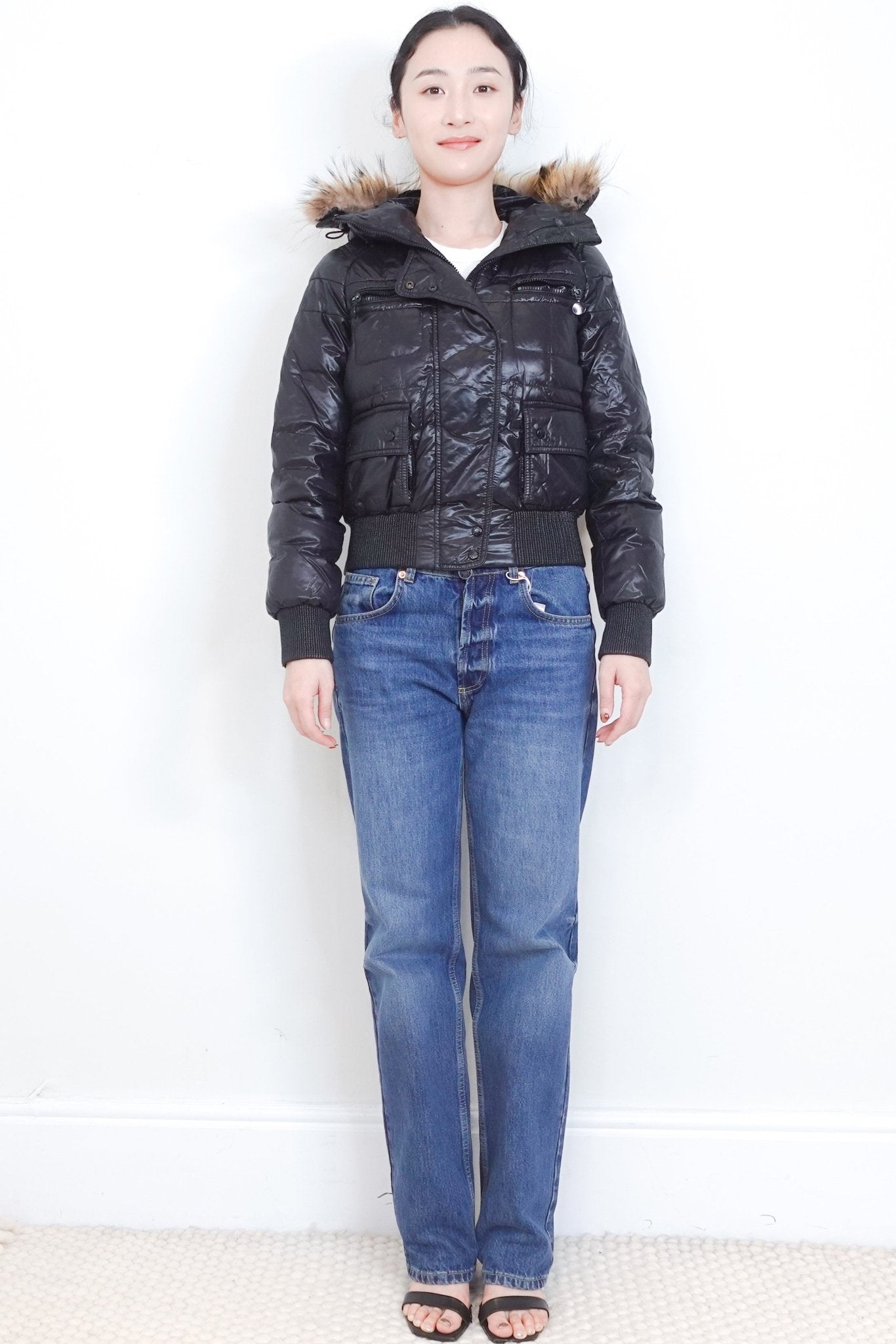 Moncler Black Georgia Hooded Jacket RRP £900 | Authentic Preloved - Reloved Again