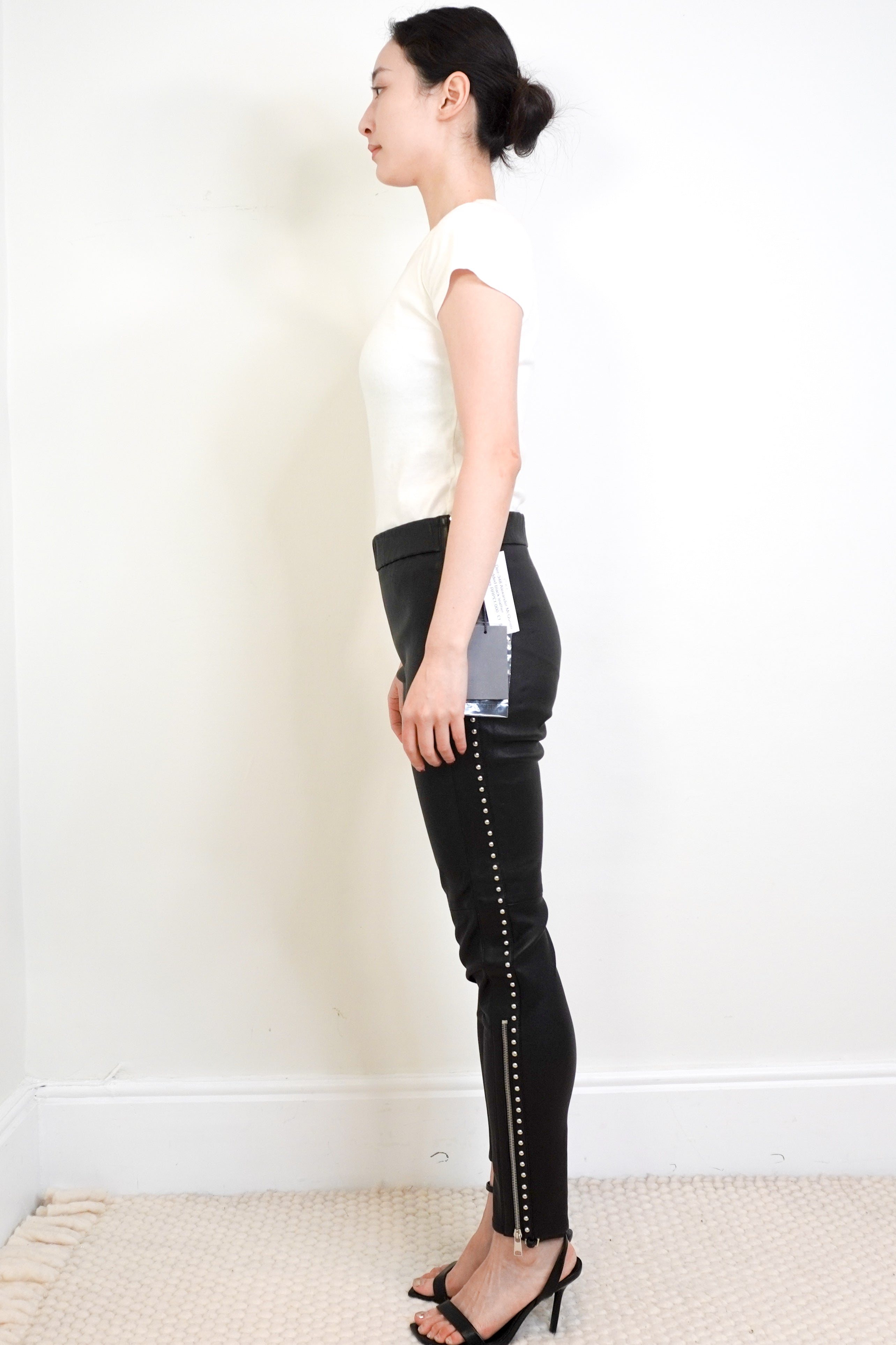 NEW-Alexander-McQueen-Black-Studded-Leather-Leggings-side-picture-Chelsea-London