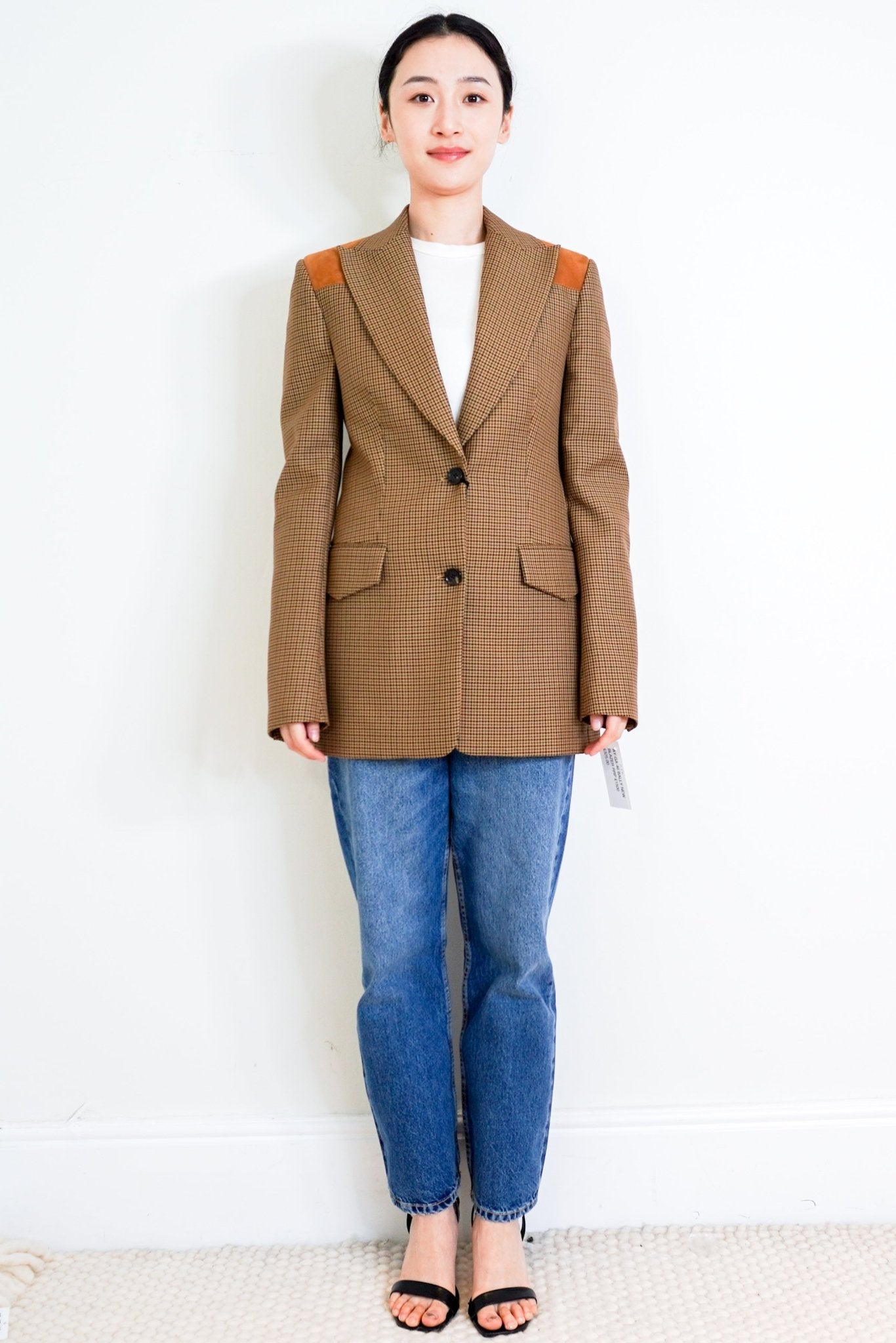 NEW Bally Brown Houndstooth Wool Blazer RRP £1500 | Authentic Preloved - Reloved Again