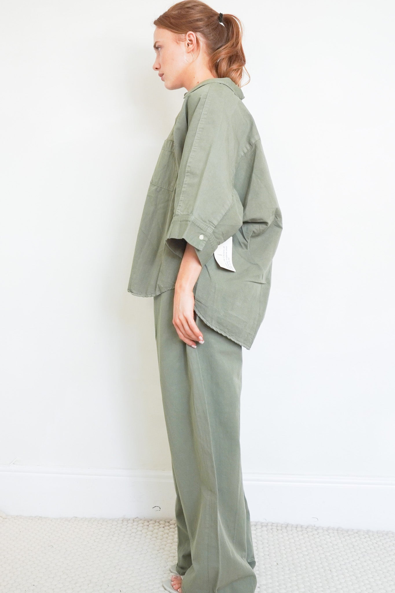 NEW-Citizens-of-Humanity-Khaki-Origame-Shirt-Side-Picture